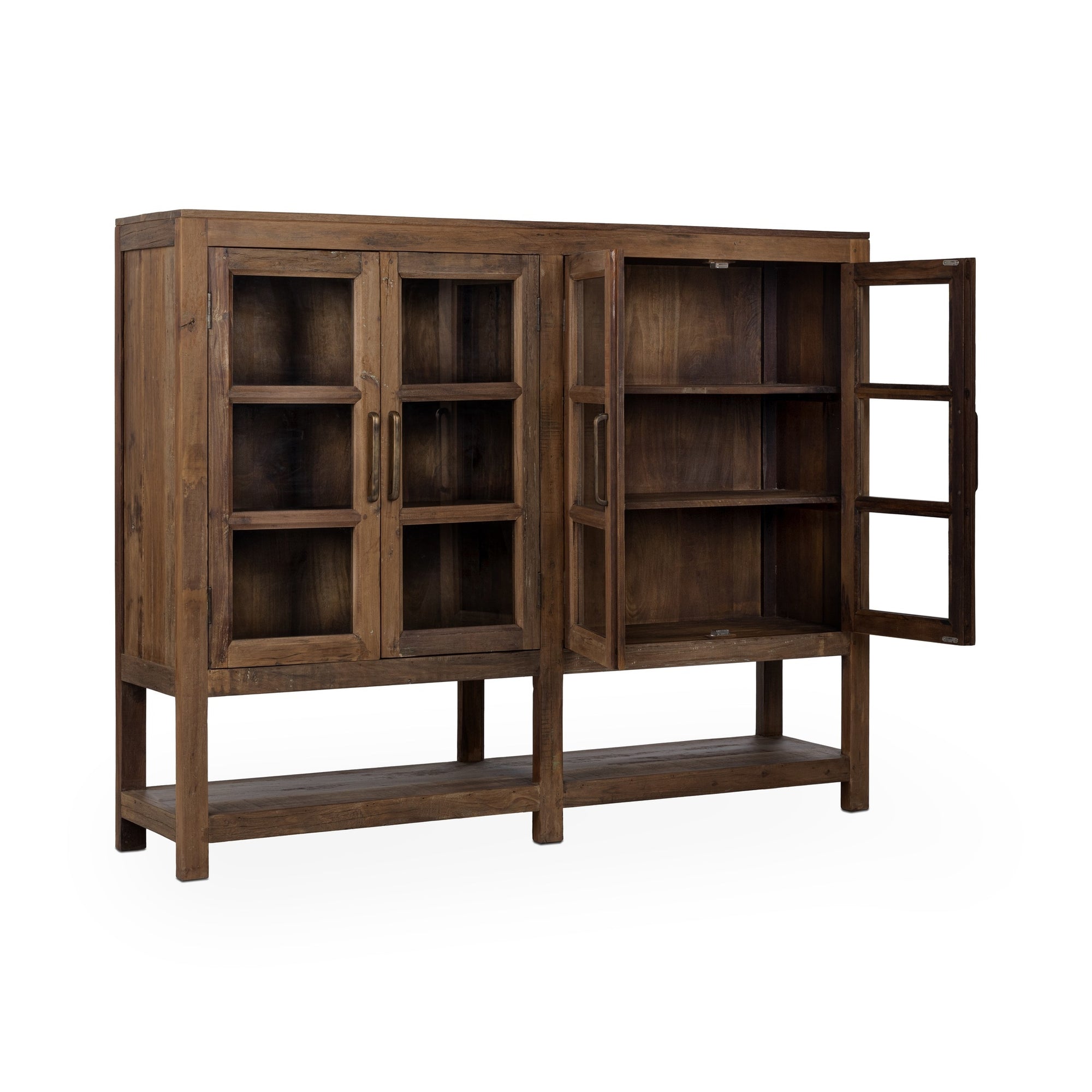 Kharga 4 Door Display Cabinet - Natural