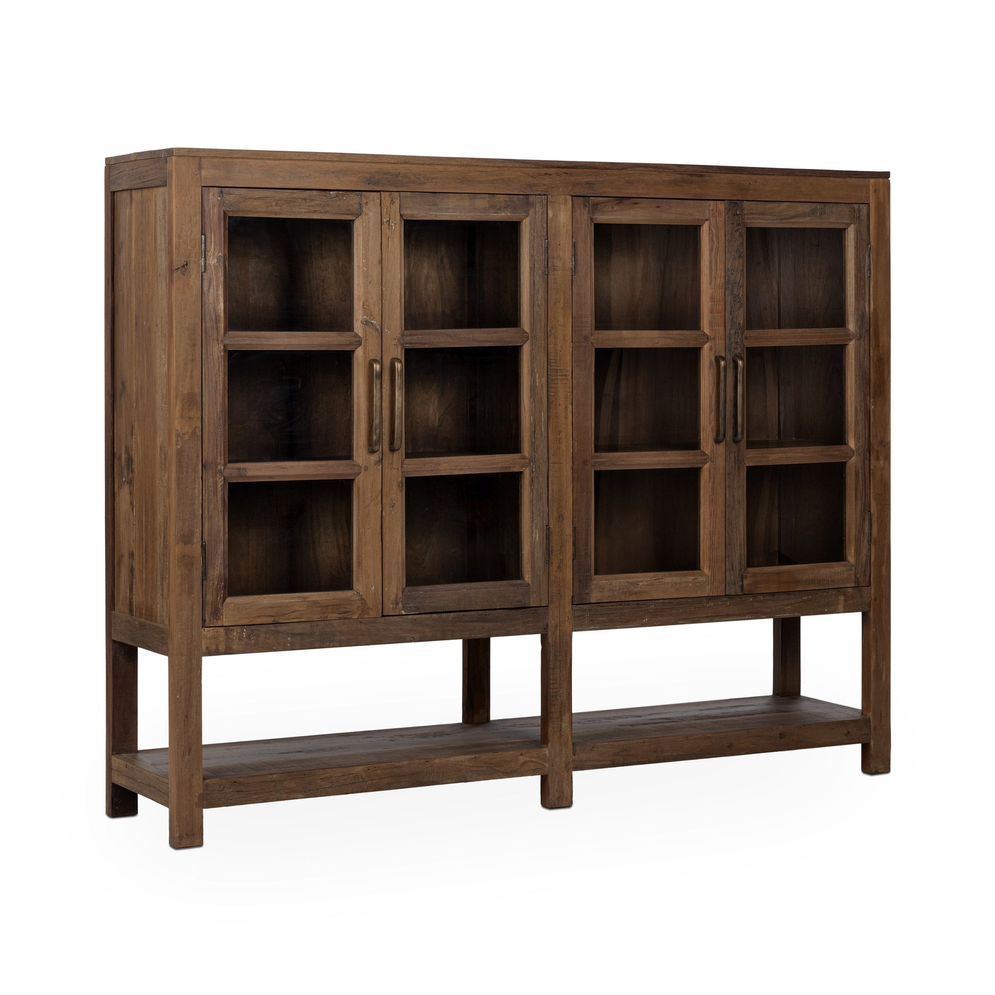 Kharga 4 Door Display Cabinet - Natural