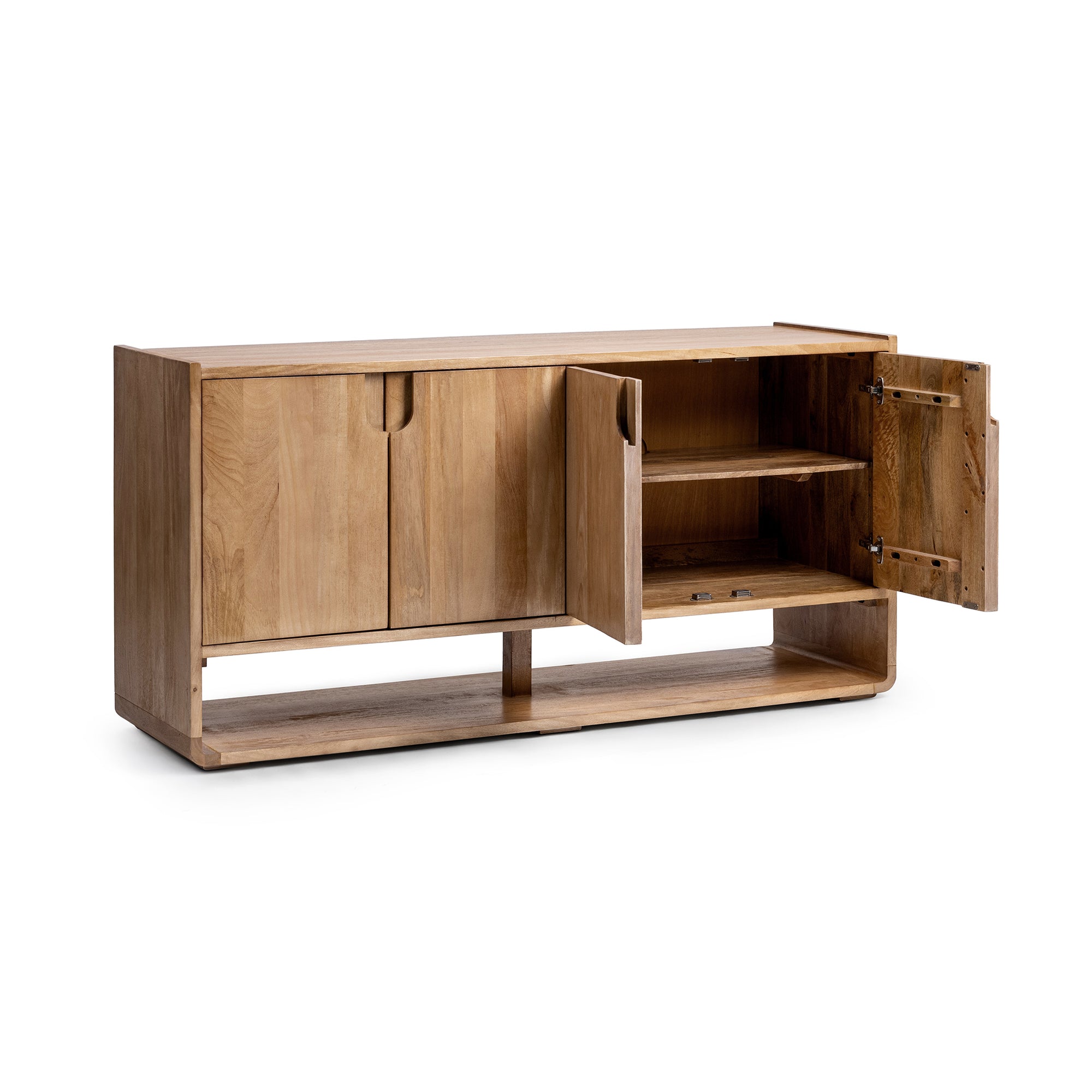 Laguna Solid Wood 4 Door Buffet - Natural Maple