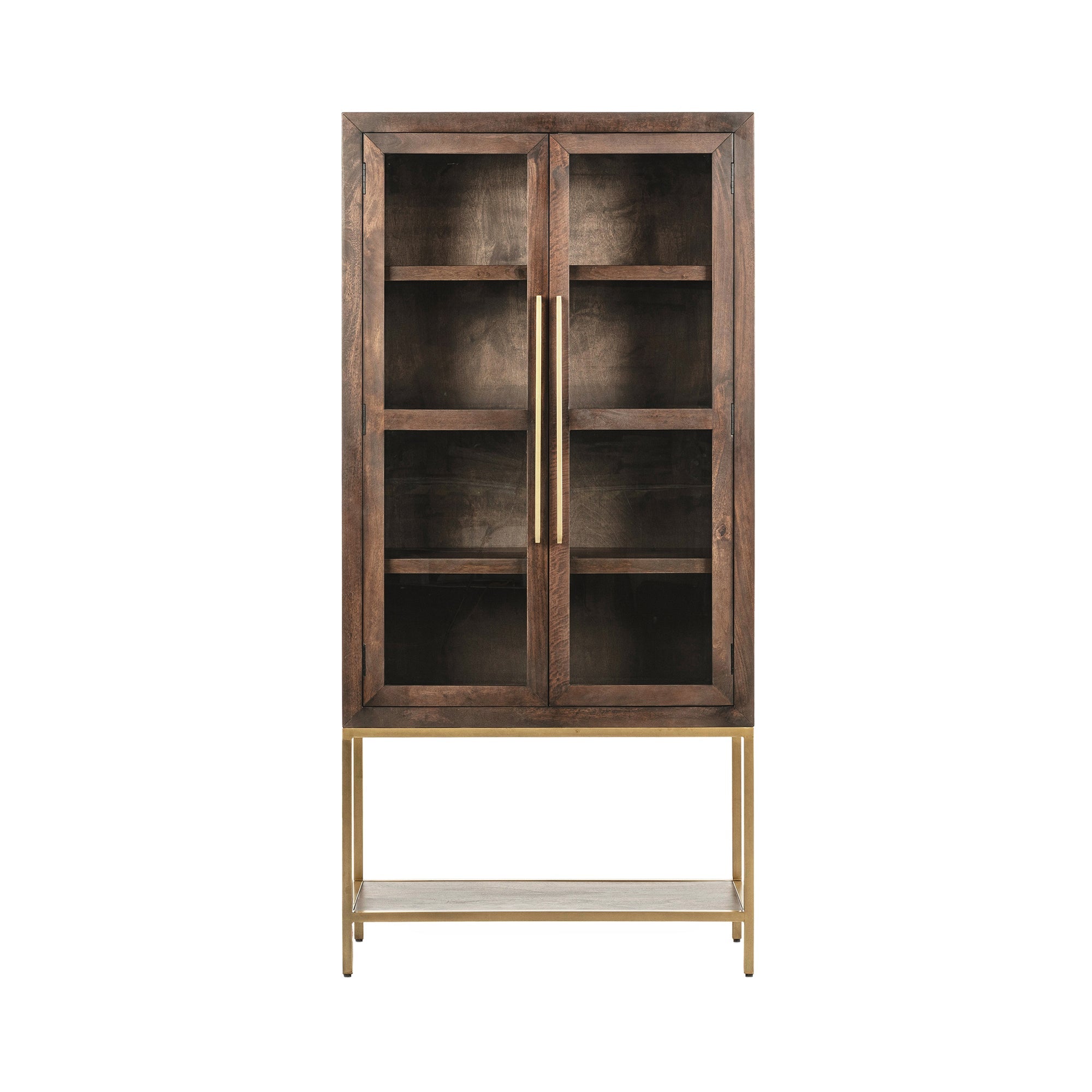 Freemont Display Cabinet - Kona Brown