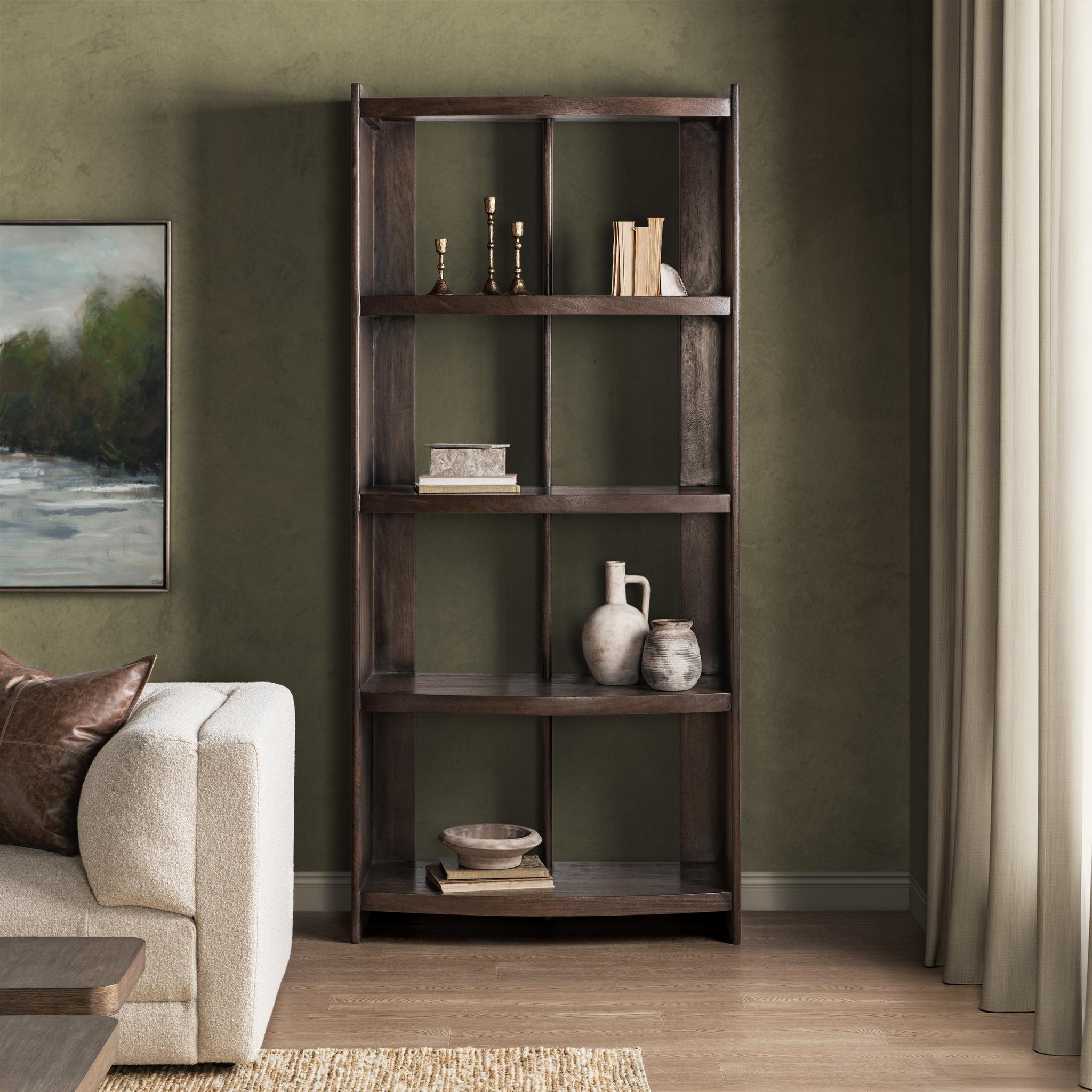 Kyra Bookshelf - Cocoa Brown