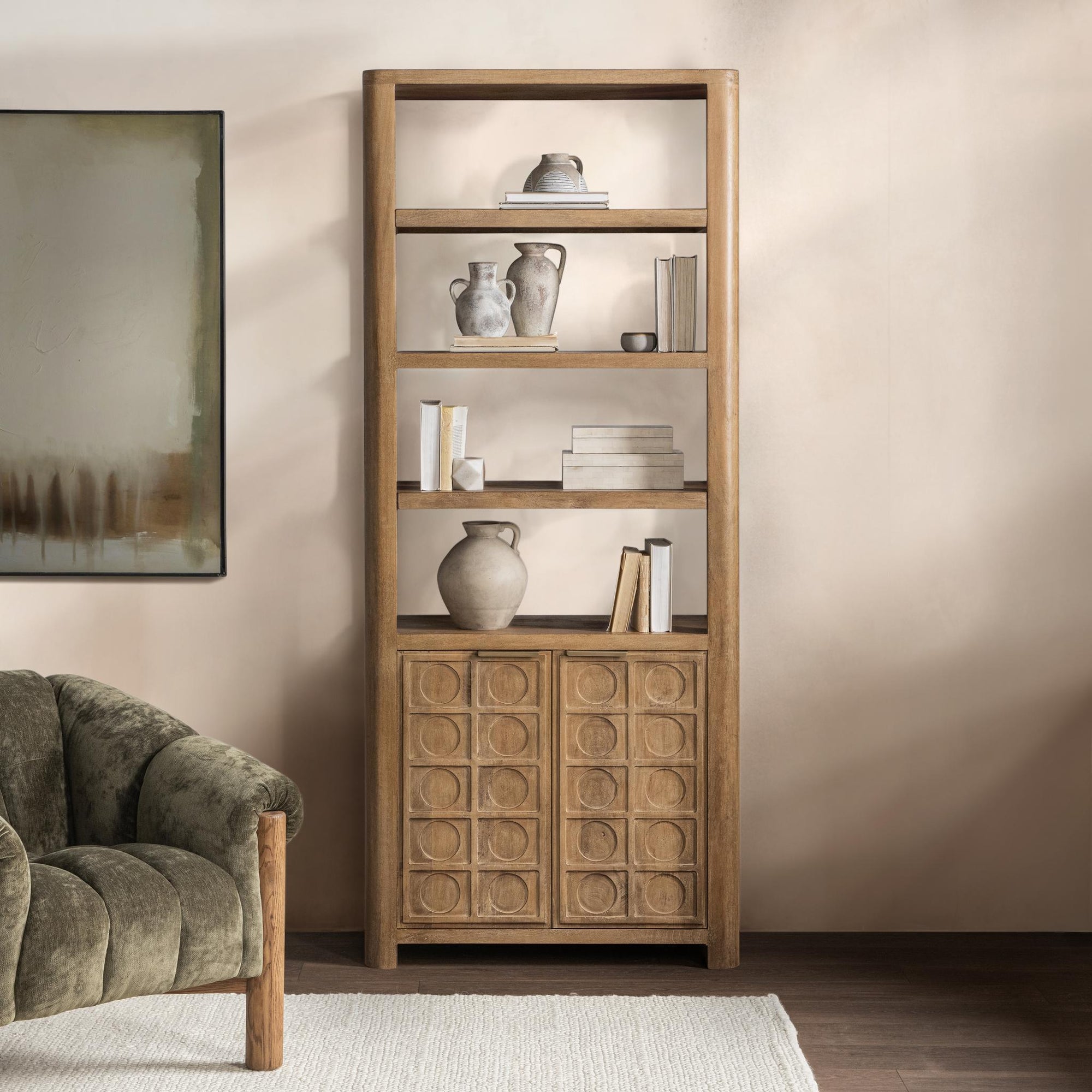 Cleveland Bookcase - Sandy Taupe
