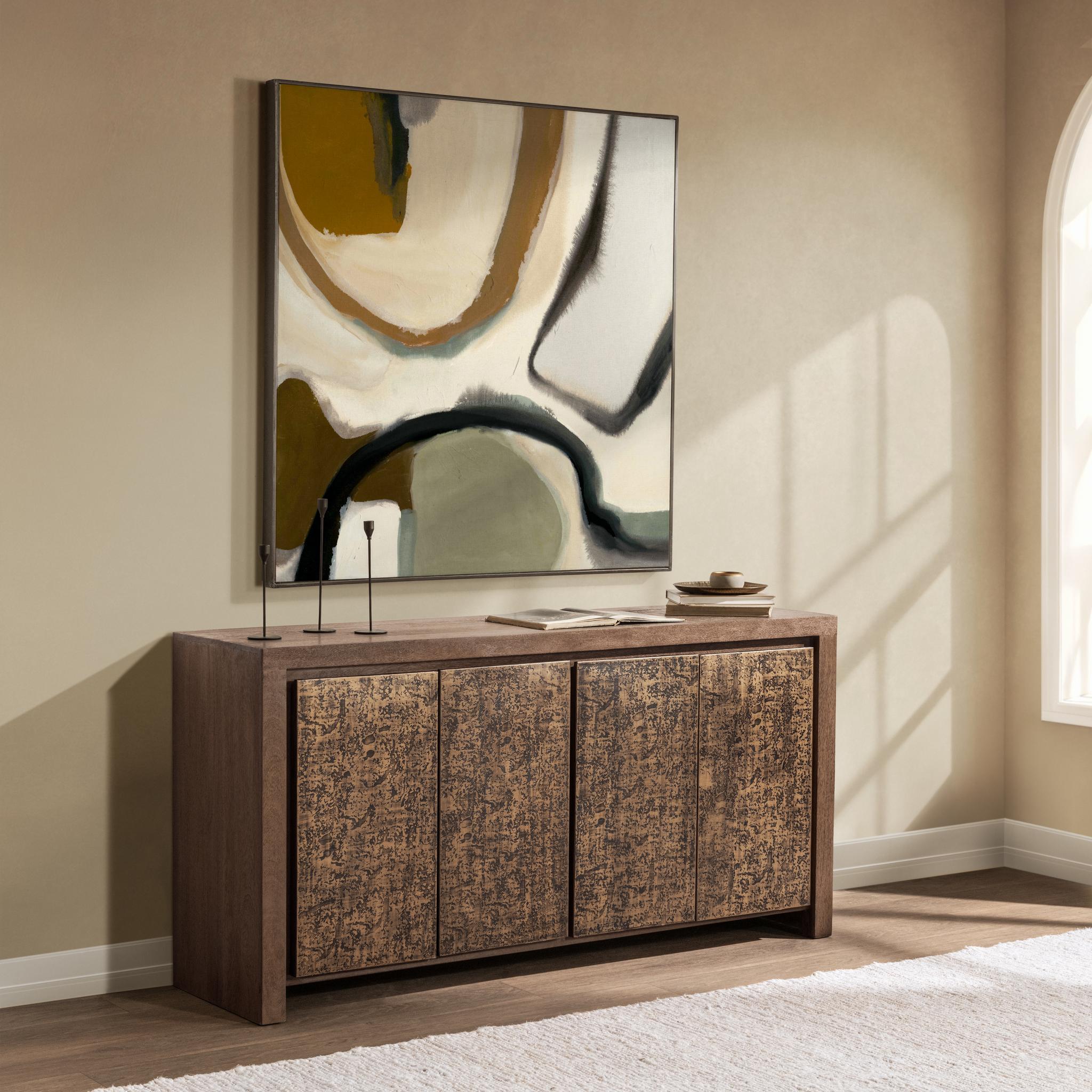Glendale 4 Door Buffet - Toasted Chestnut
