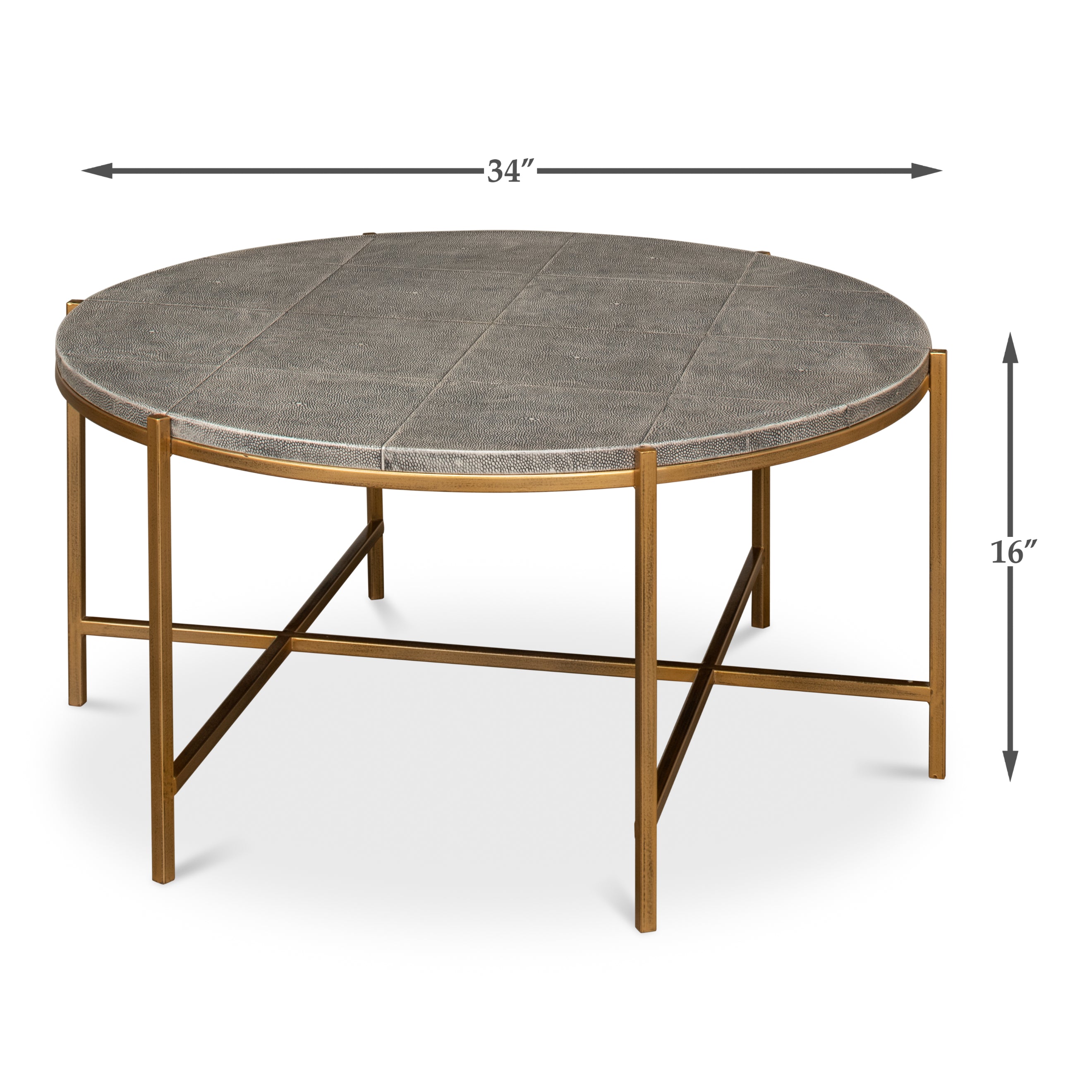 Grey Shagreen Coffee Table