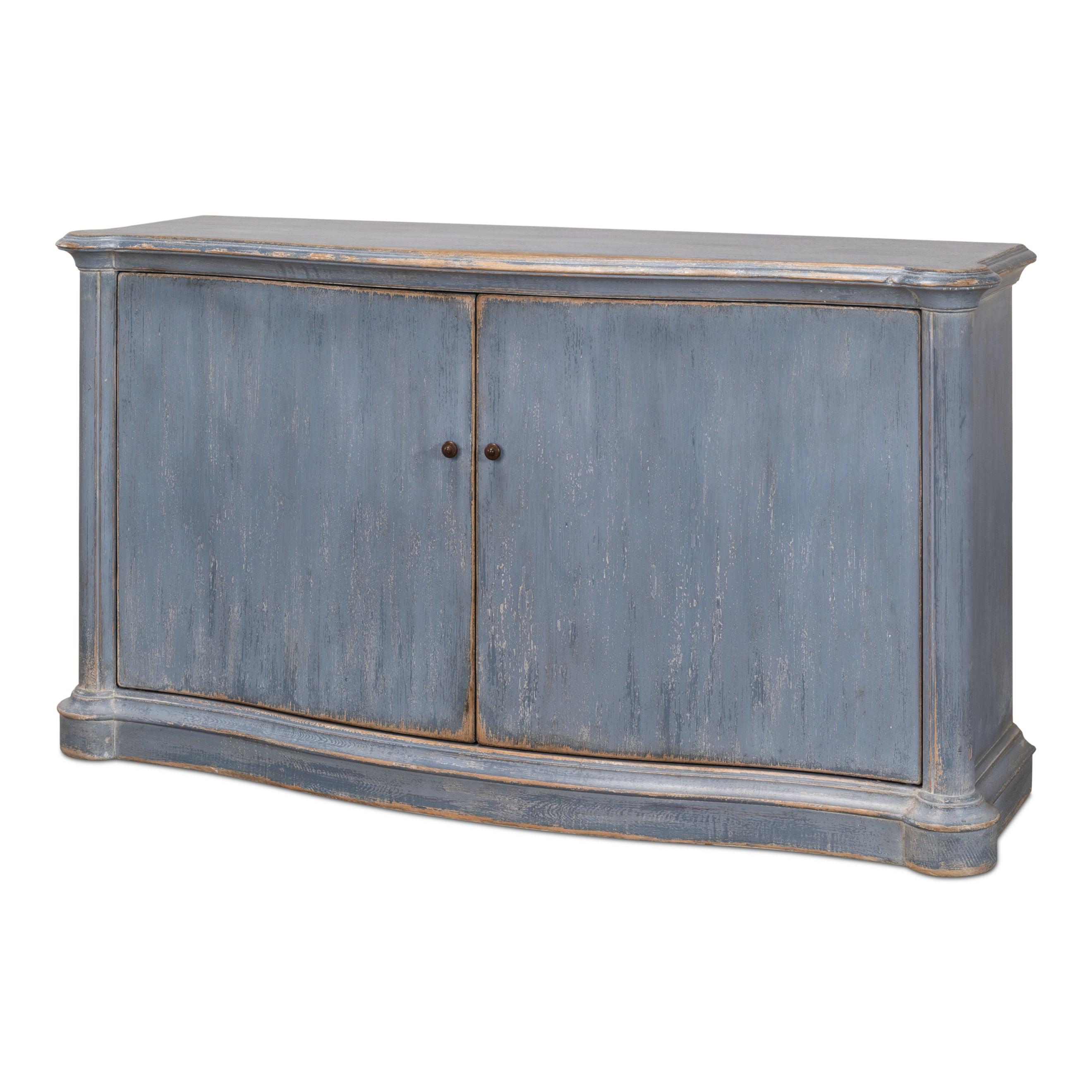 Columns Bowfront Sideboard - Blue