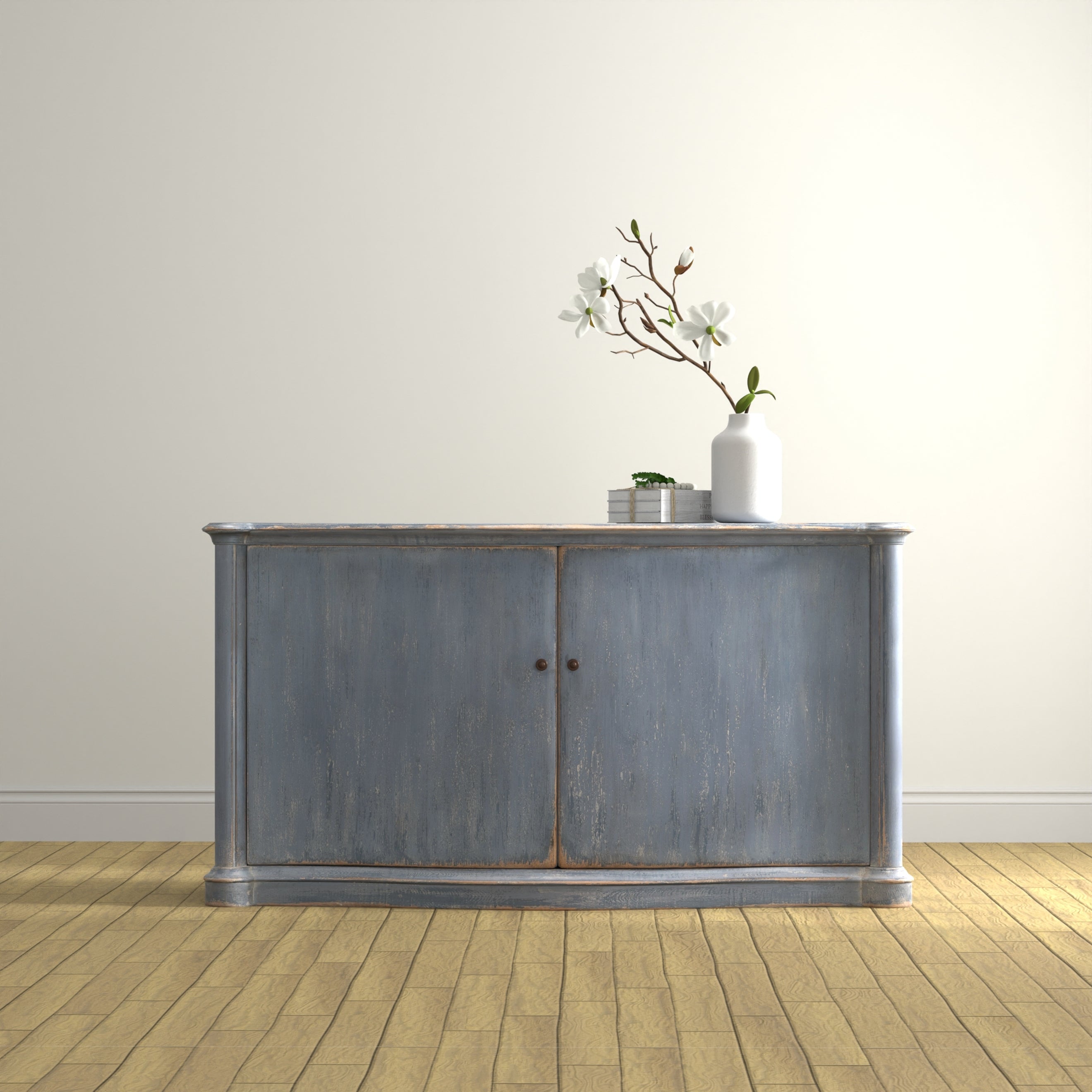 Columns Bowfront Sideboard - Blue