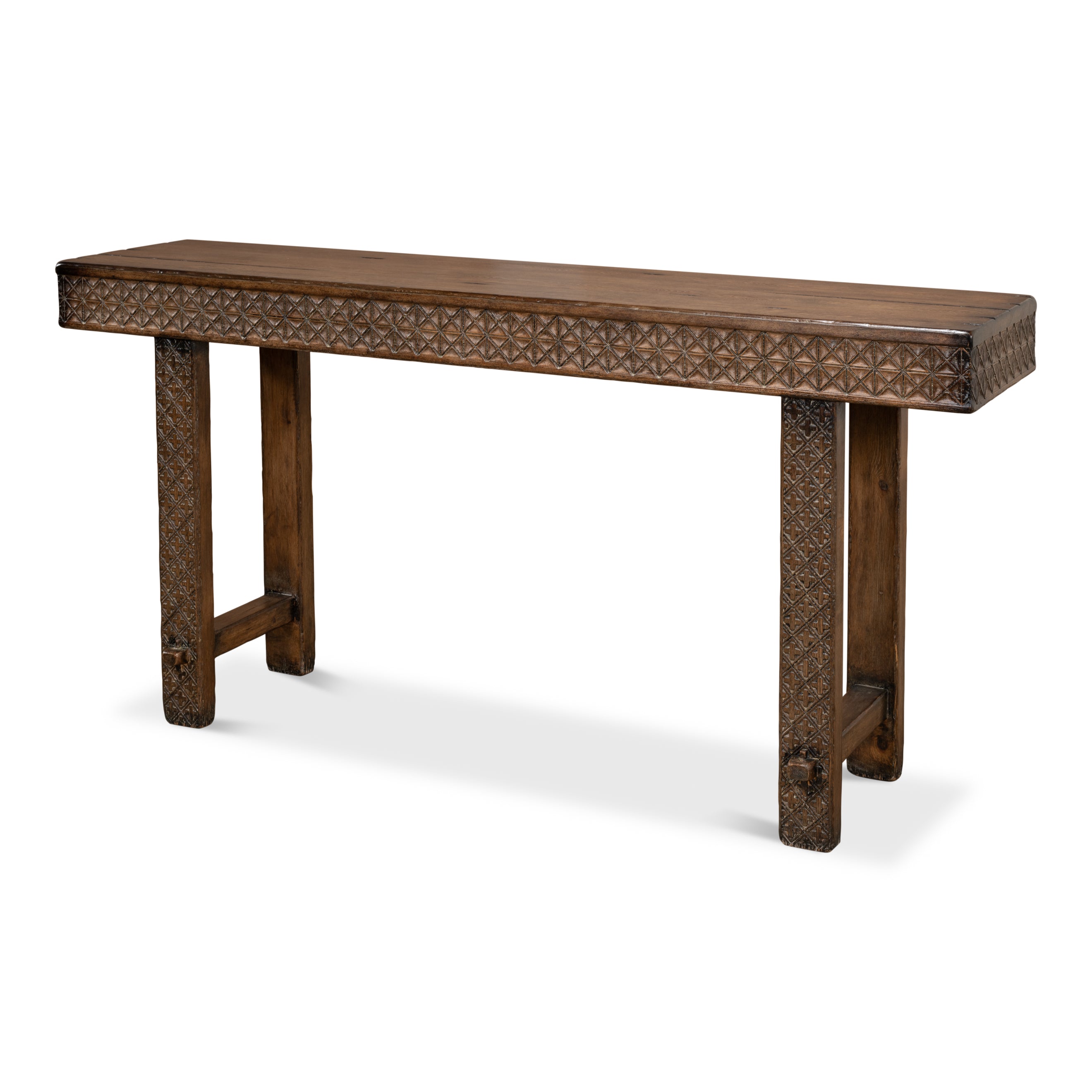 Honeycomb & Cross Console Table