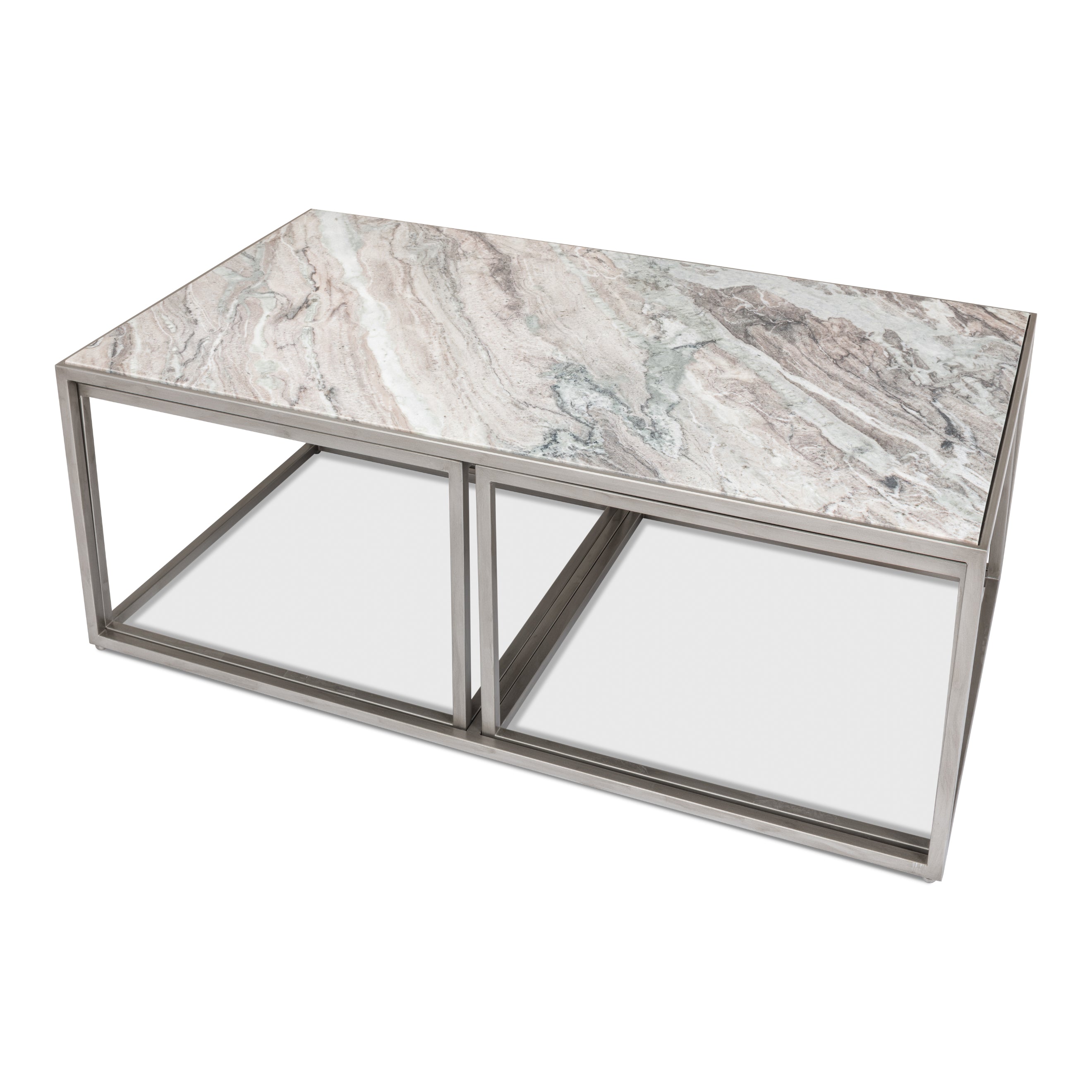 Nesting Low Tables Set of 3 - Marble Top