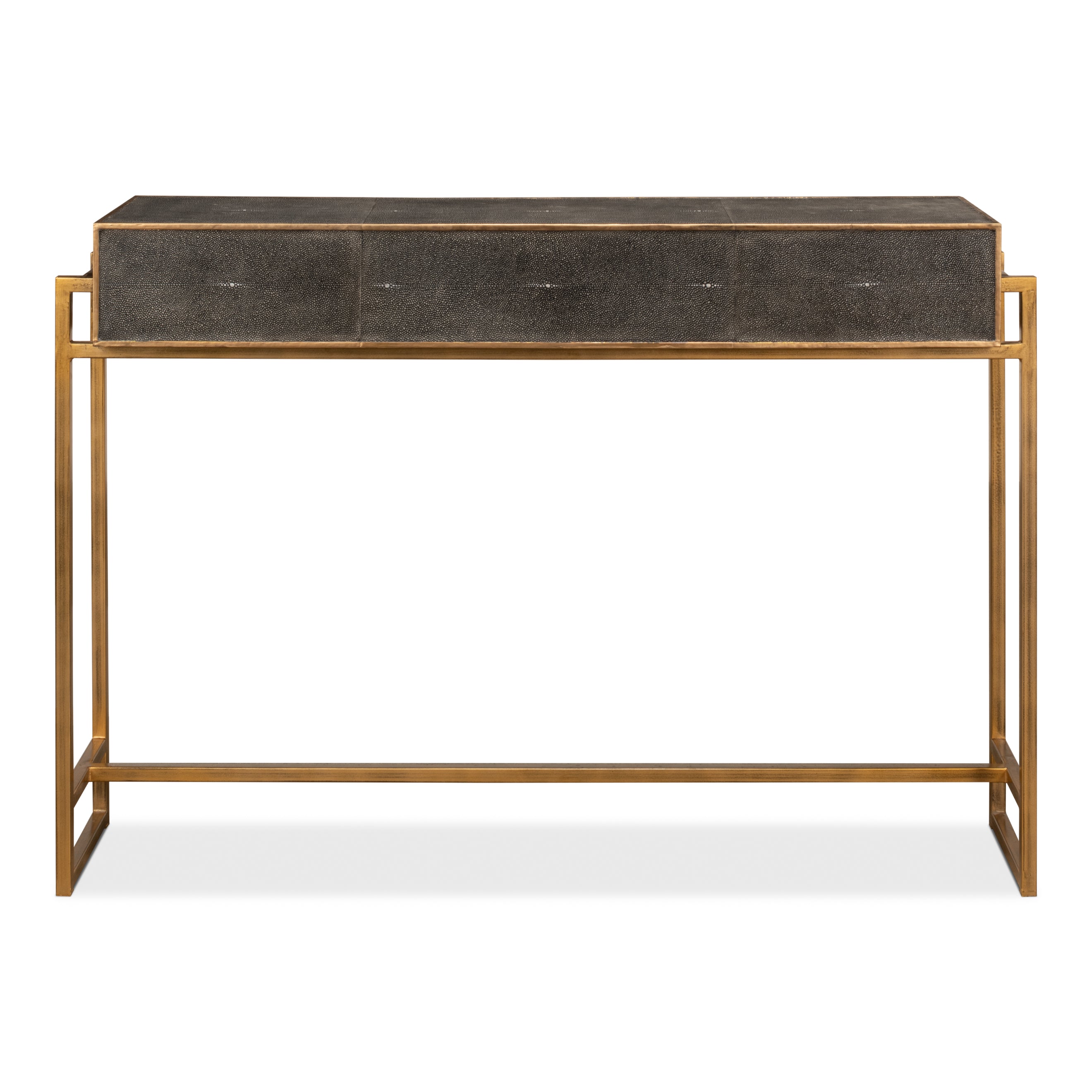 Shagreen Gold & Gray Console