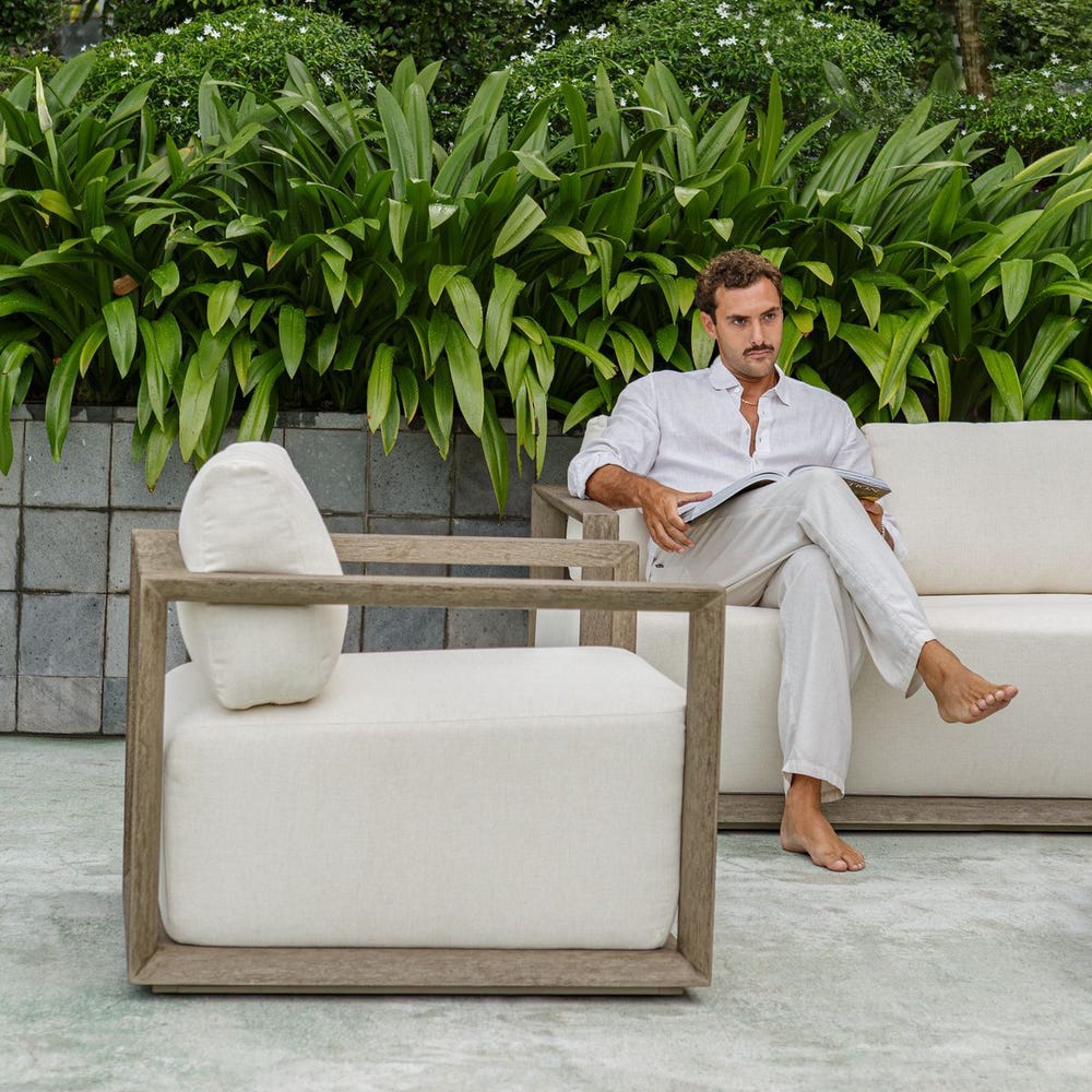 Uttermost Remsen Outdoor Gray Lounge Chair