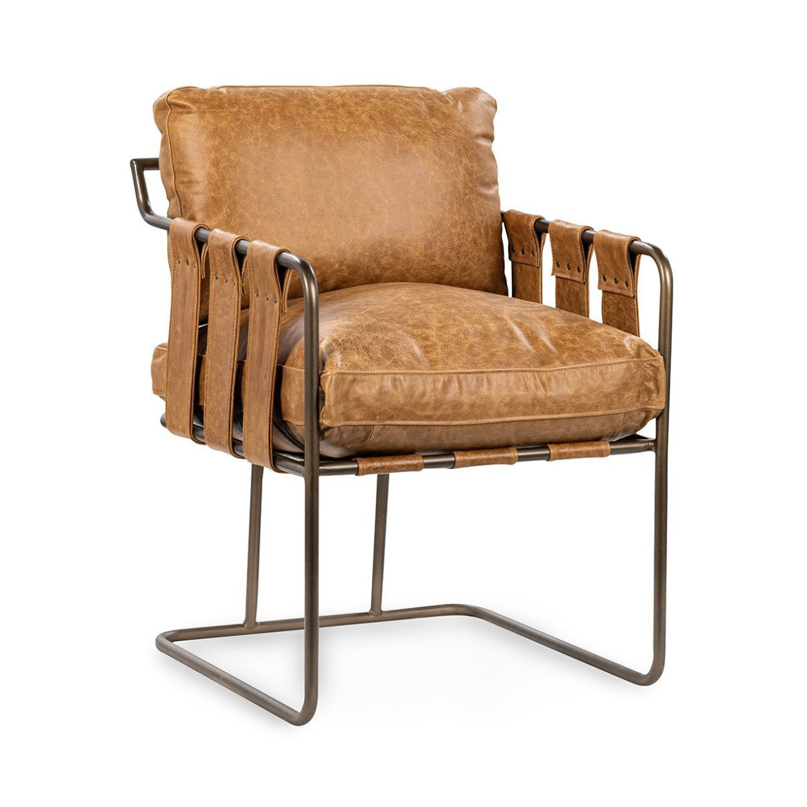 Strapling Leather Dining Chair