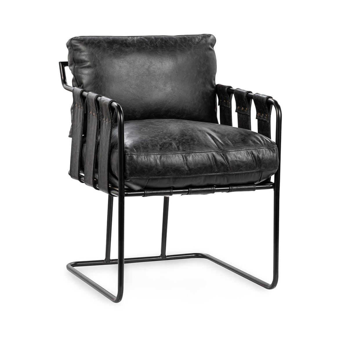Strapling Leather Dining Chair