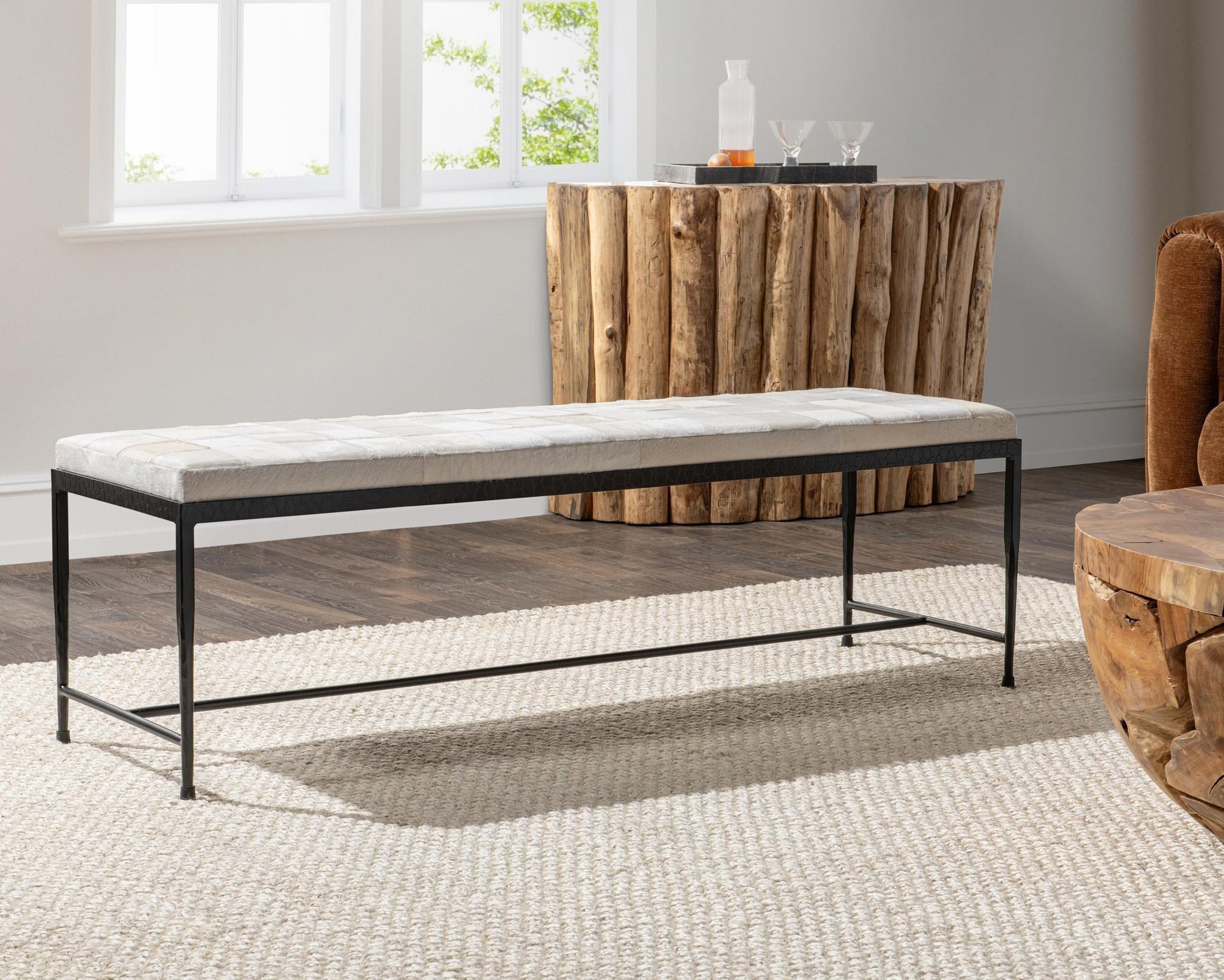 Achen Hide 60" Bench