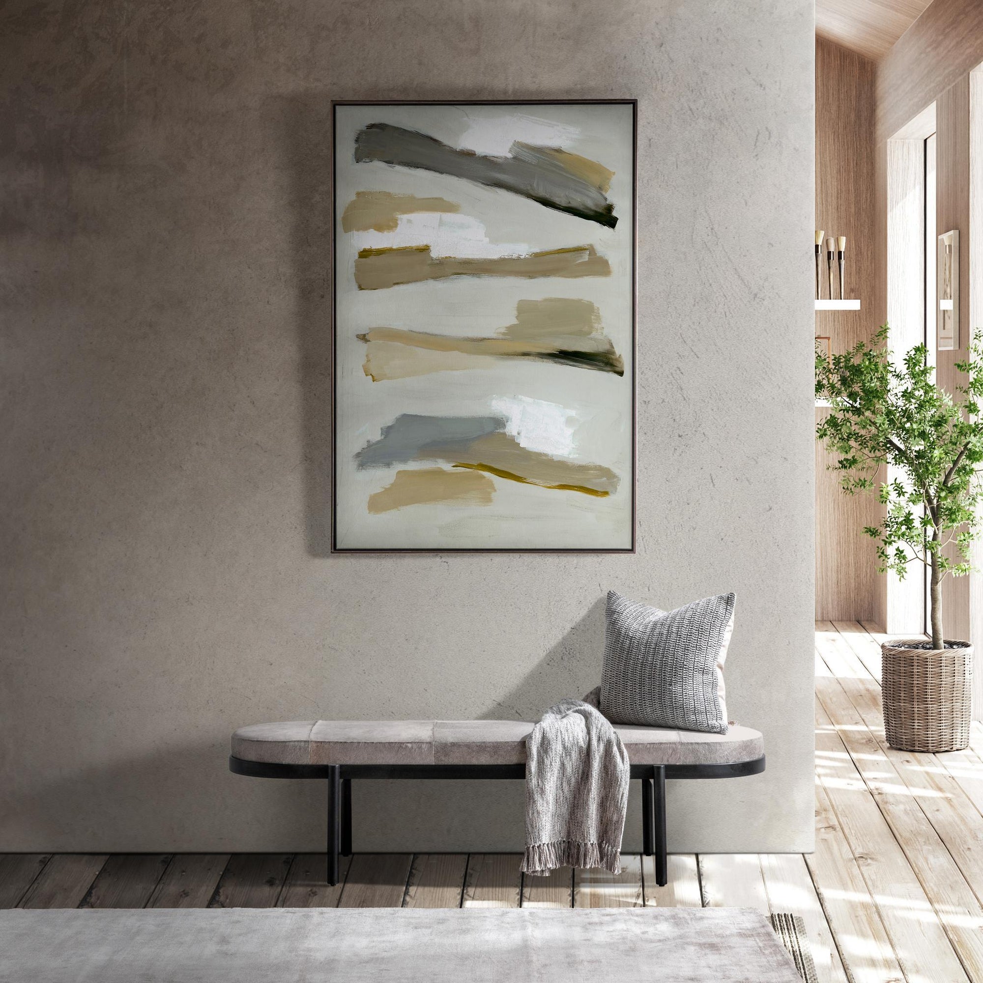 Evelyn Accent Bench - Sparrow Gray