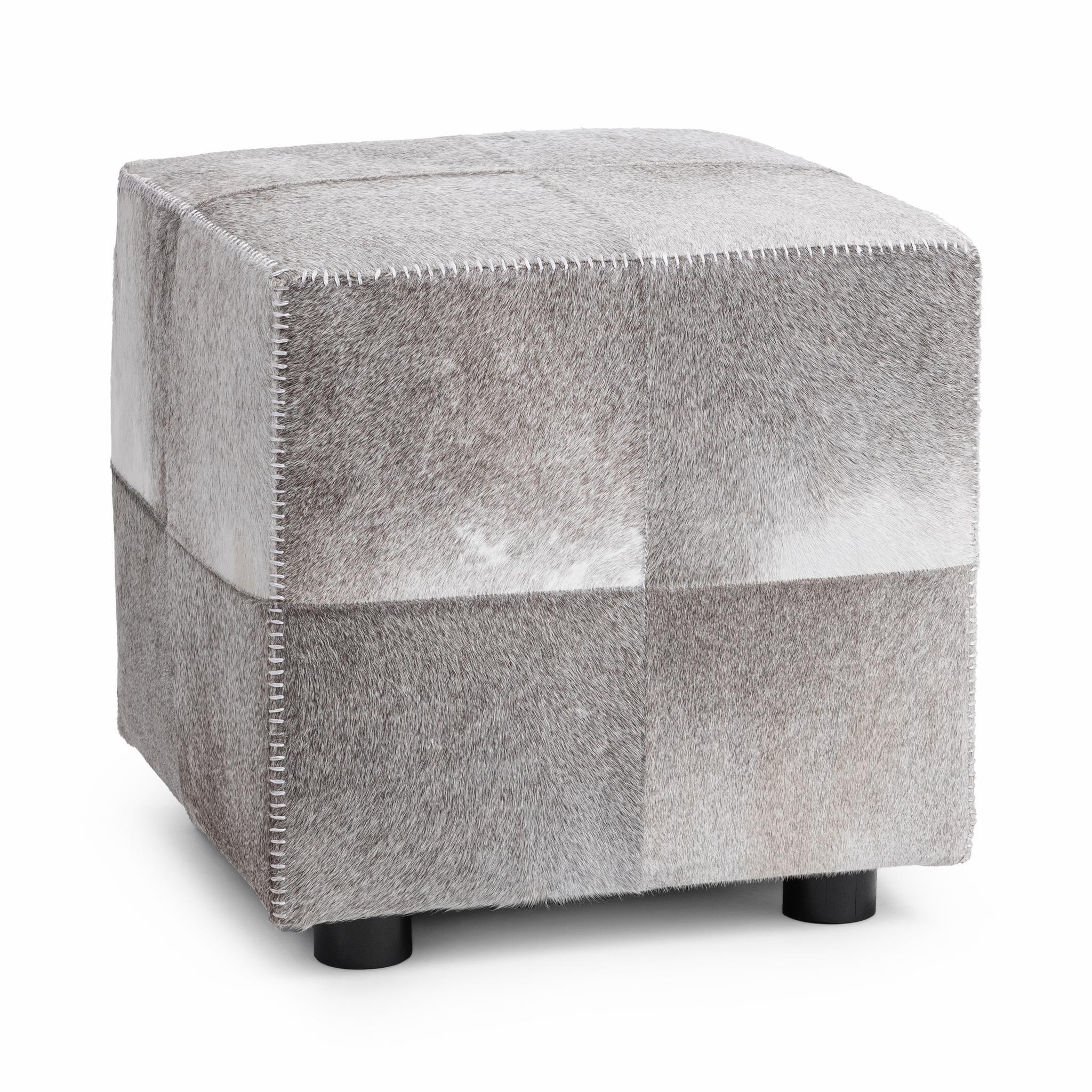 Landyn 18" Square Ottoman - Sparrow Gray
