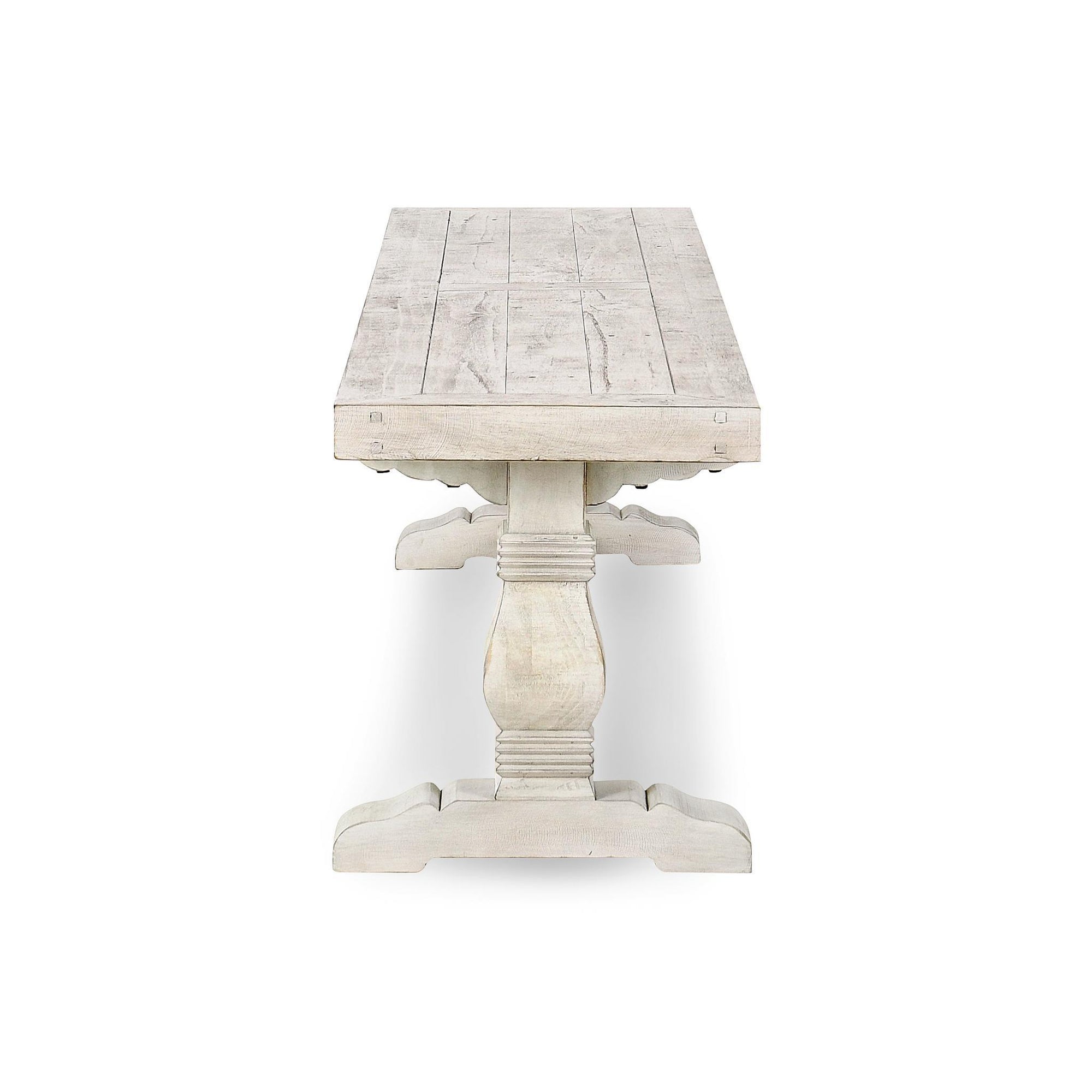 Caleb 83" Dining Bench - Distressed Ivory