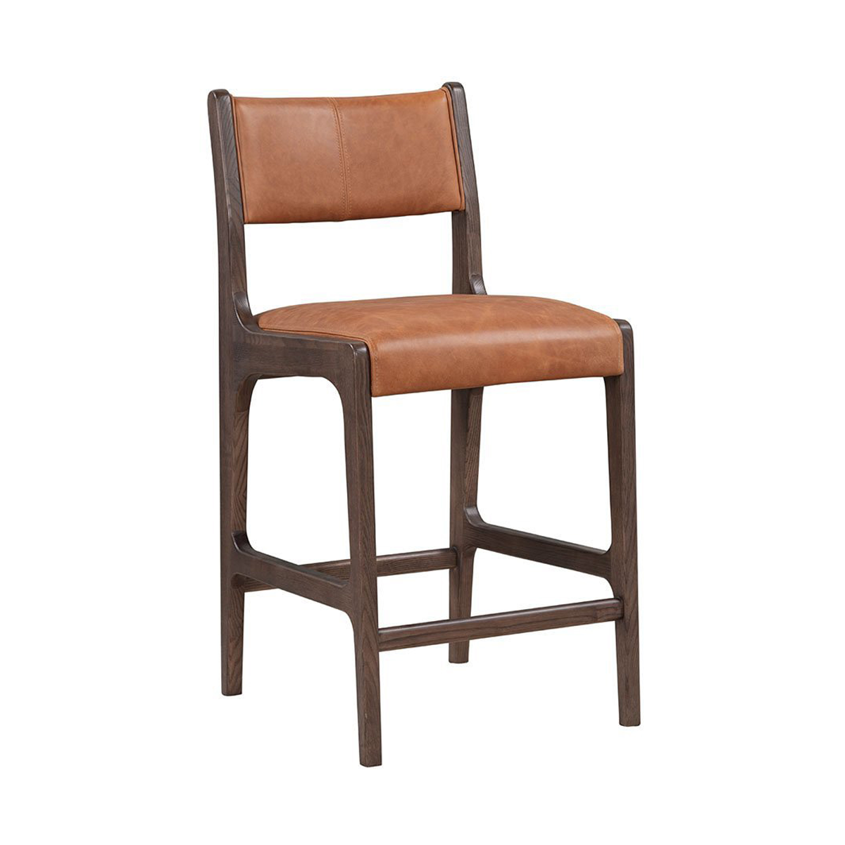 Wayne Leather Counter Stool - Autumn Brown