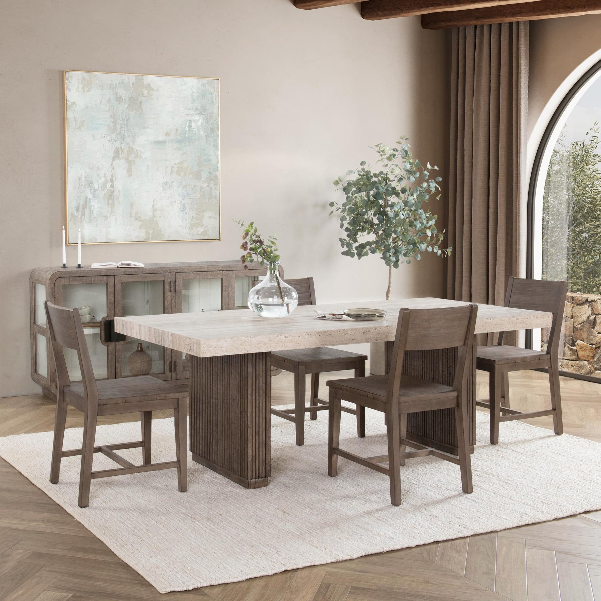 Ollie Dining Chair Set of 2 - Brown