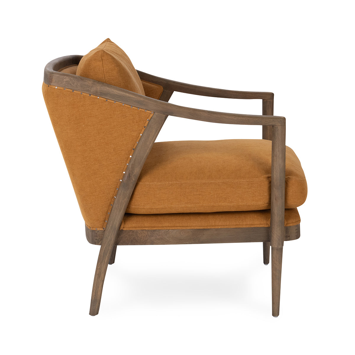 Scarlett Upholstered Accent Chair - Burnt Orange