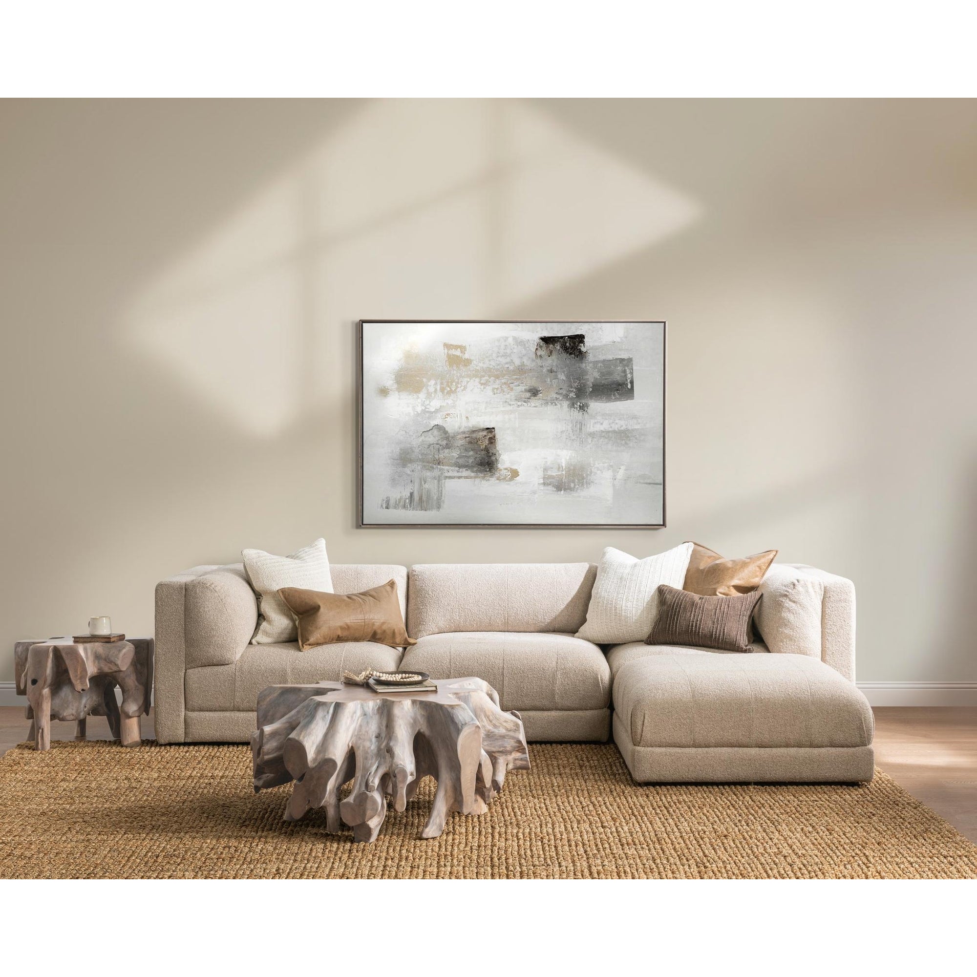 Adalynne Ottoman - Buttermilk