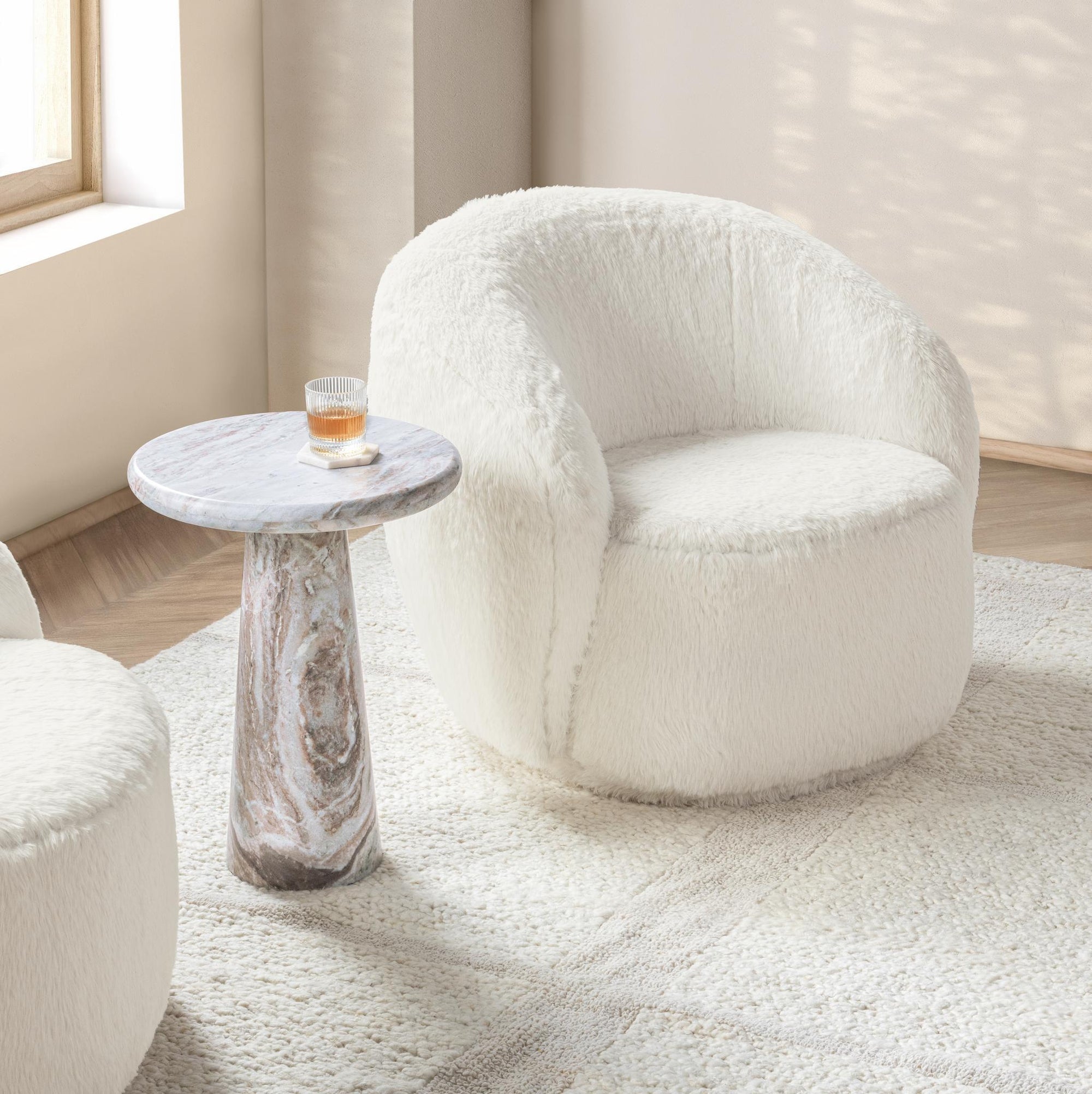 Adley Plush Swivel Accent Chair