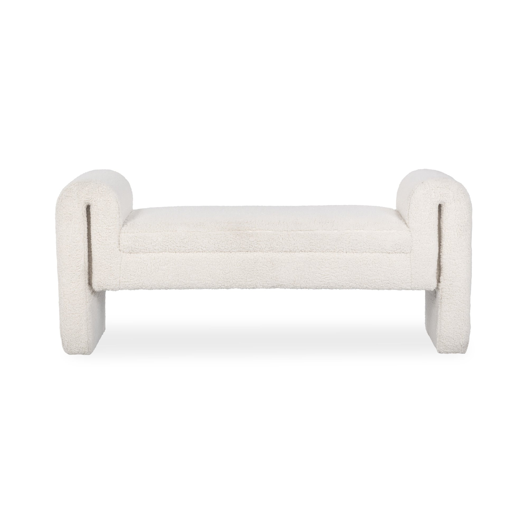 Ada Accent Bench - Ivory Fleece