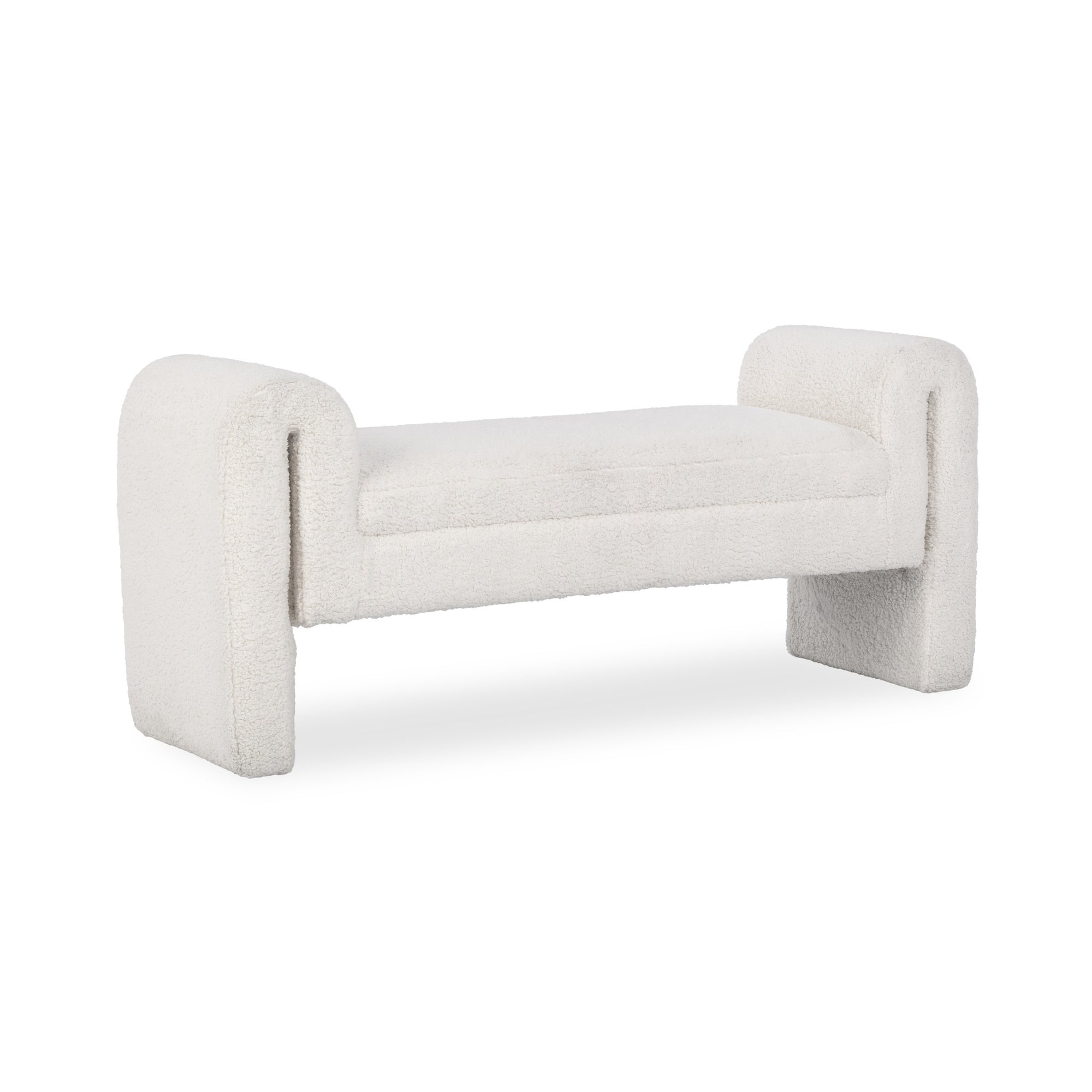 Ada Accent Bench - Ivory Fleece