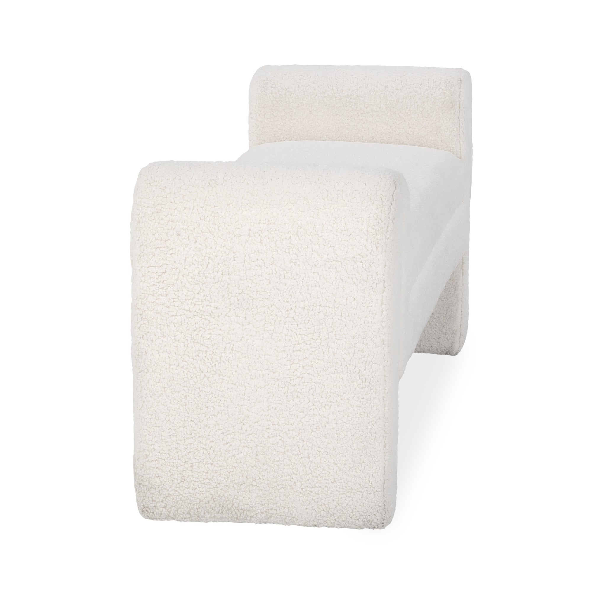 Ada Accent Bench - Ivory Fleece