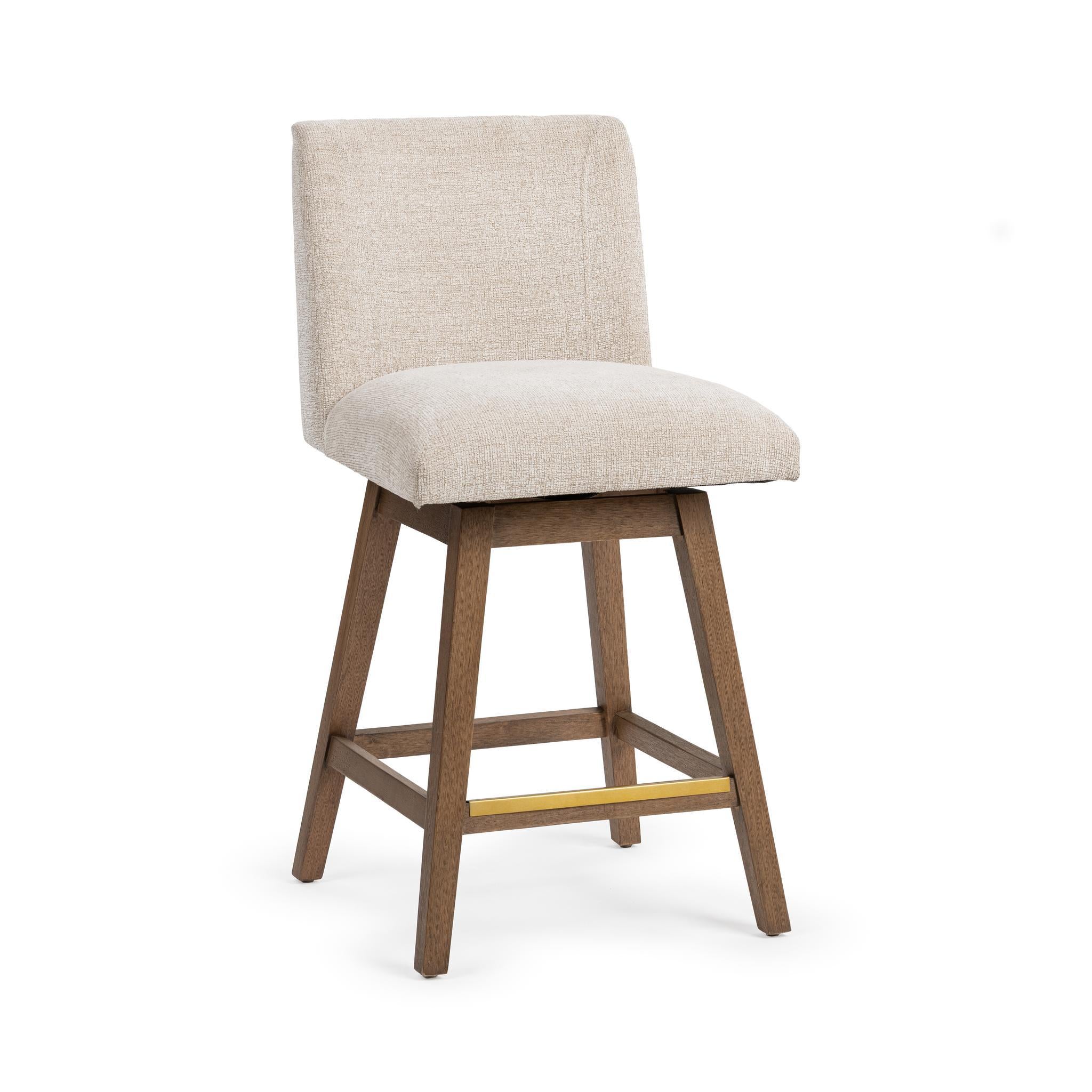 Ava Swivel Counter Stool - Vanilla Oat