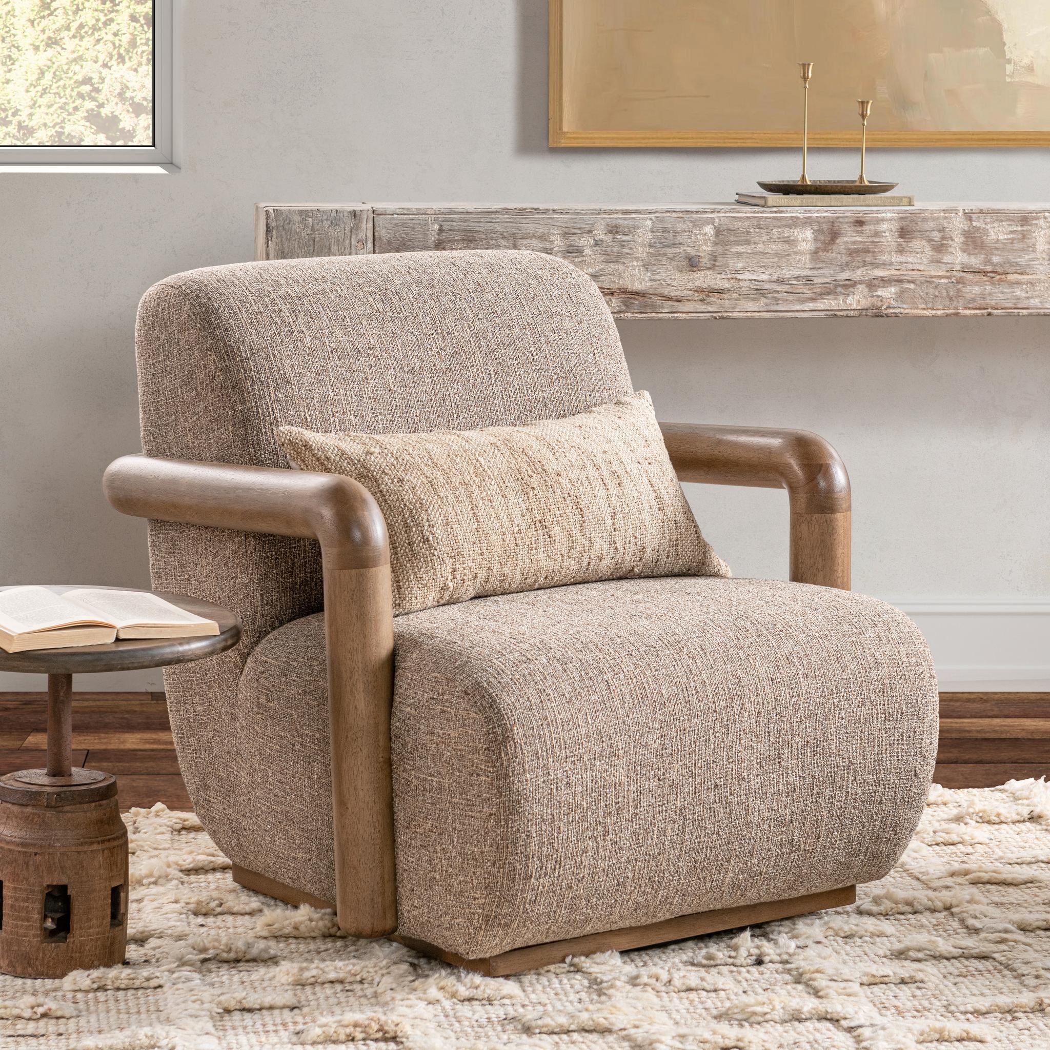 Welson Swivel Accent Chair - Warm Mocha