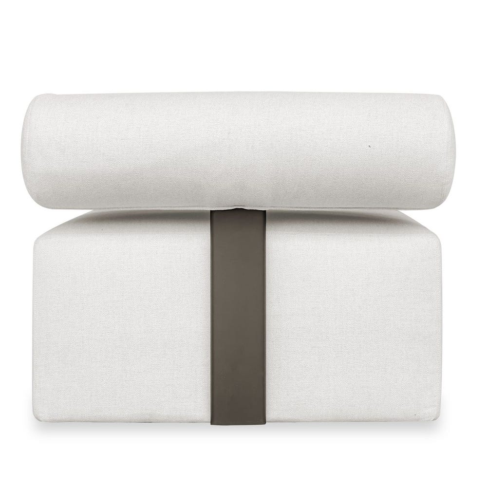 Uttermost Bolster Back White Armless Outdoor Sofa