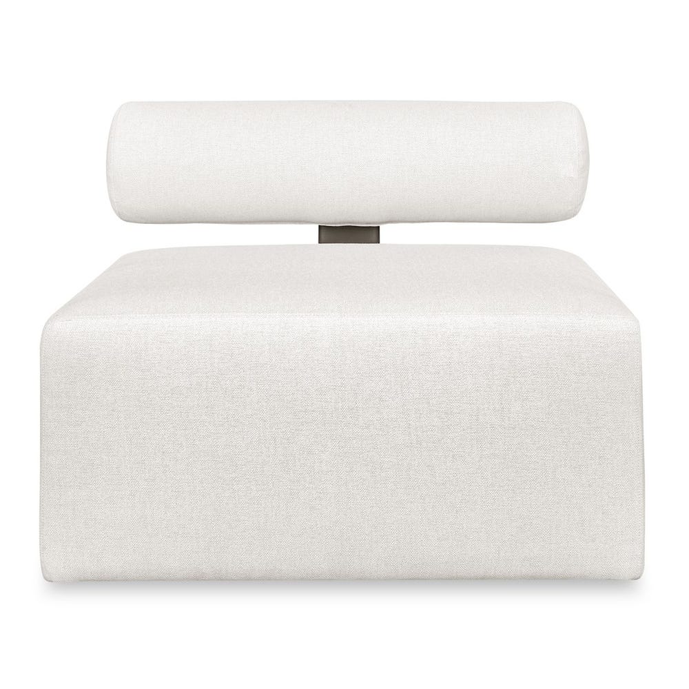 Uttermost Bolster Back White Armless Outdoor Sofa