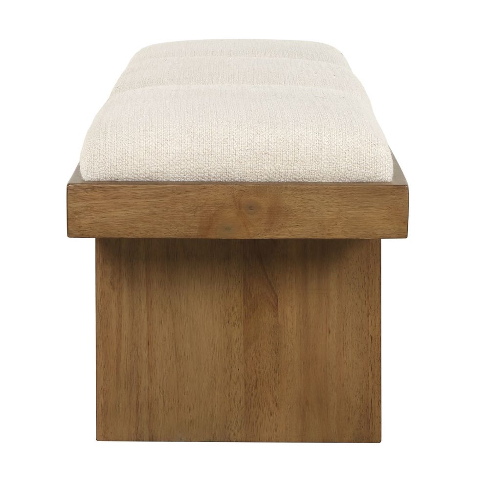 Uttermost Haden White Upholstery Bench