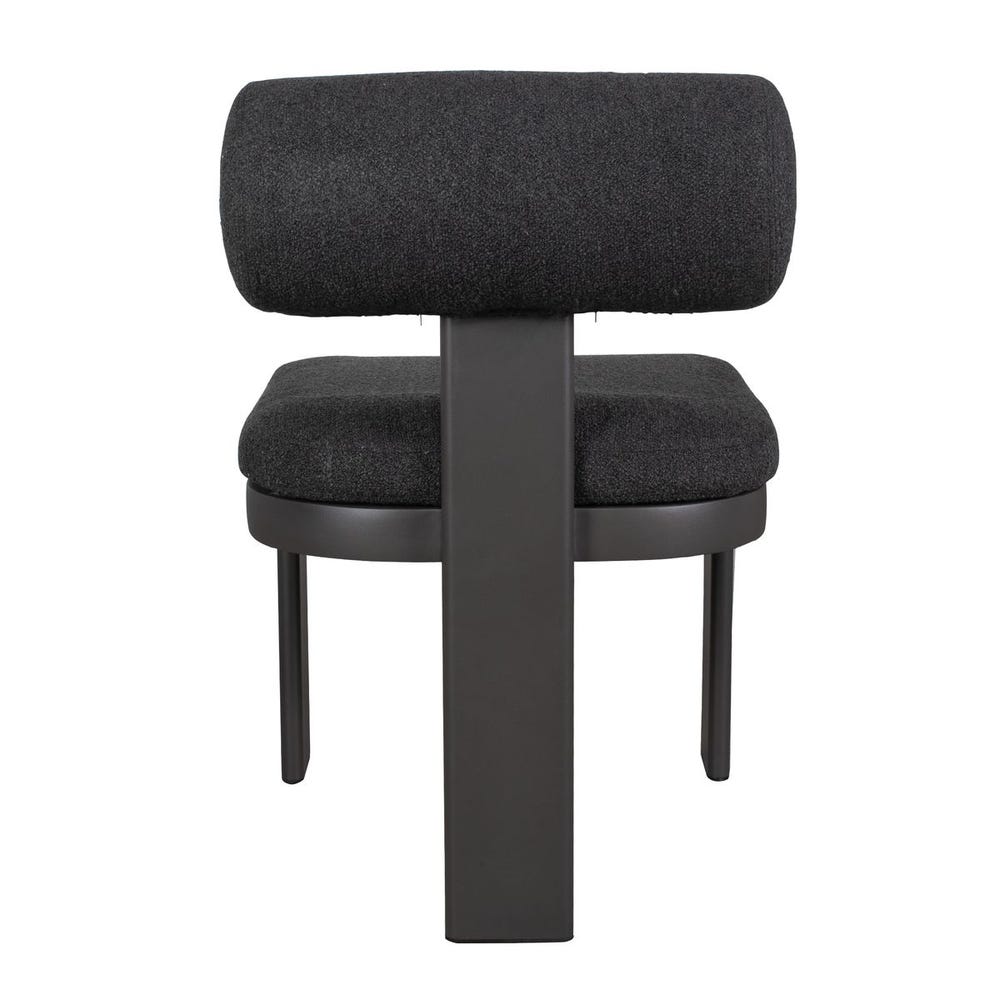 Uttermost Bolster Back Charcoal Outdoor Dining Chair