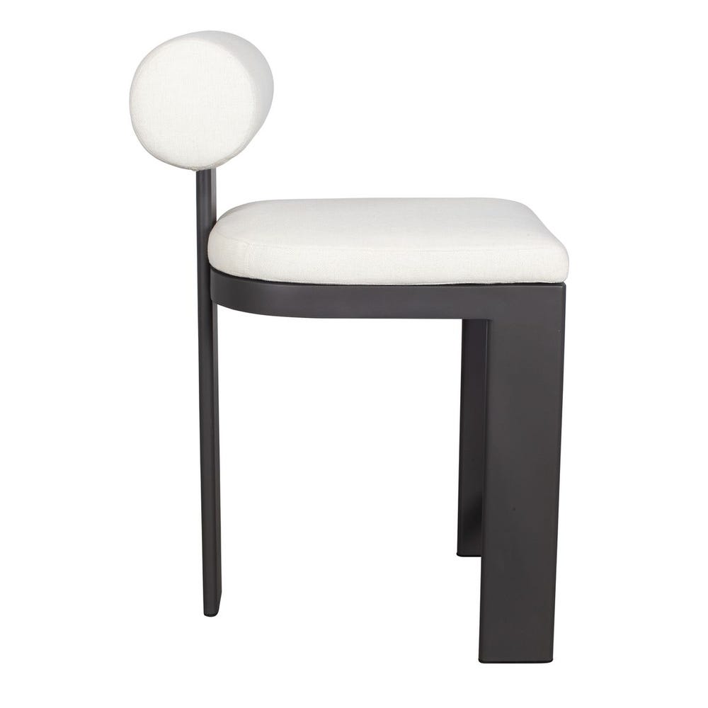 Uttermost Bolster Back White Outdoor Counter Stool
