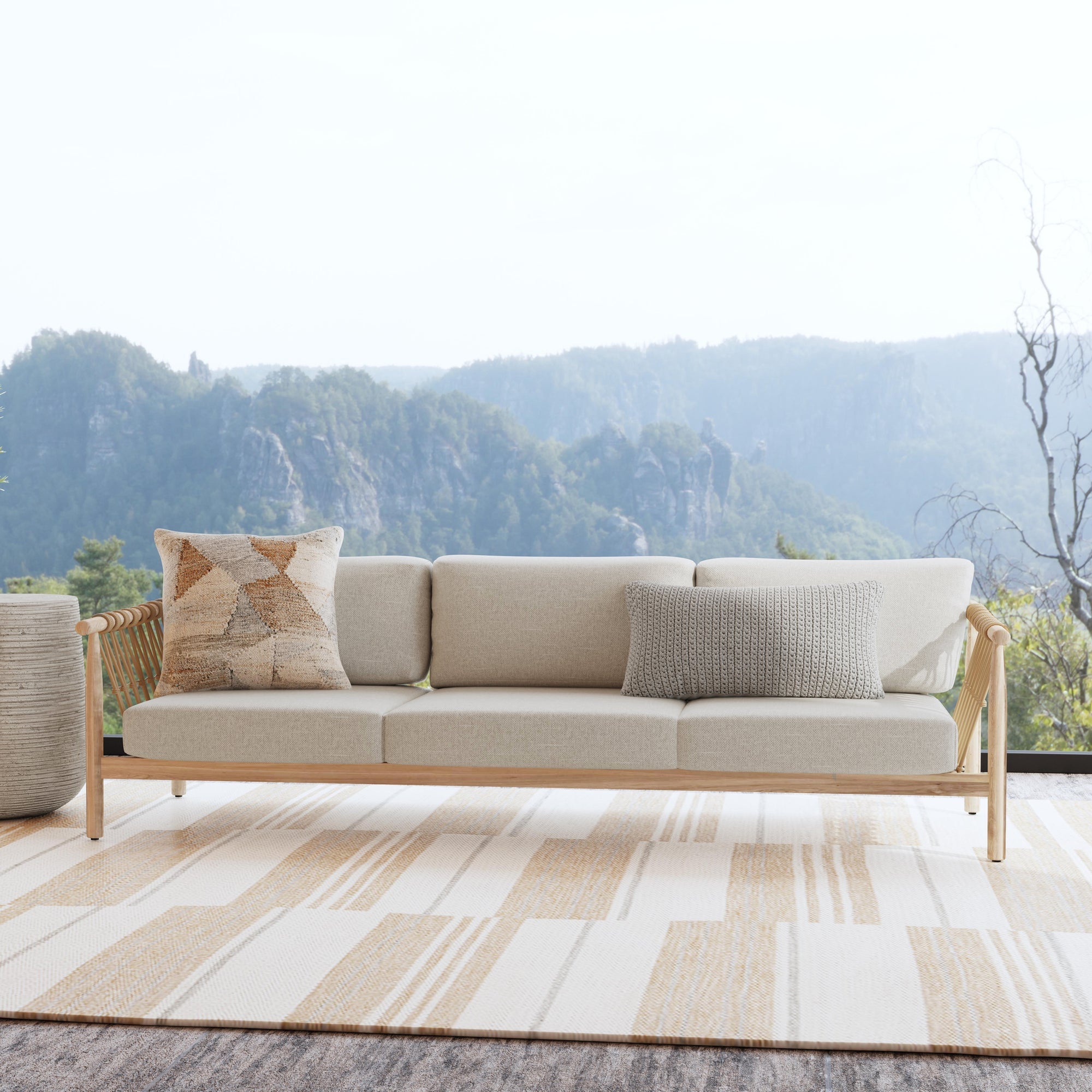 Leo Outdoor Sofa - Taupe