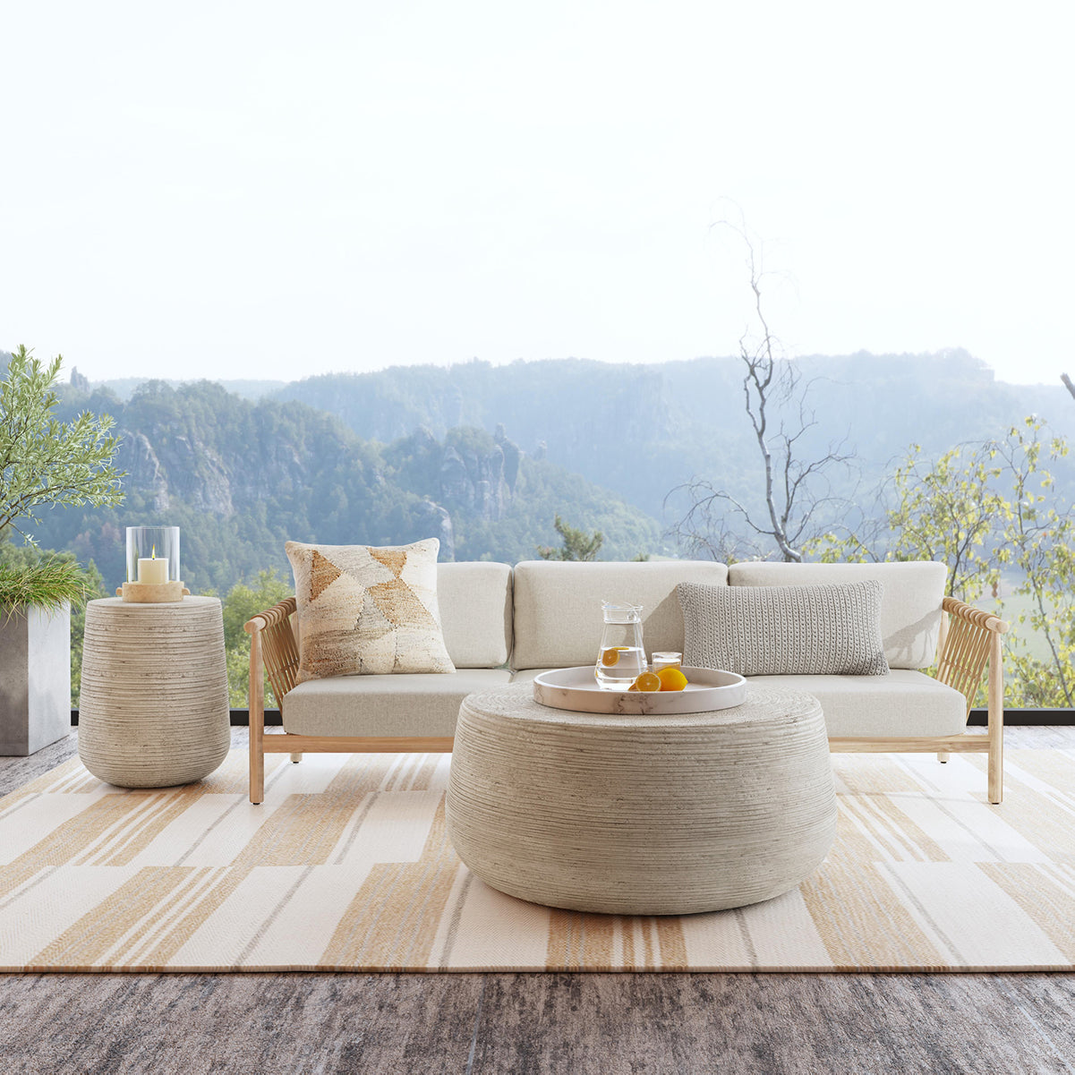 Leo Outdoor Sofa - Taupe