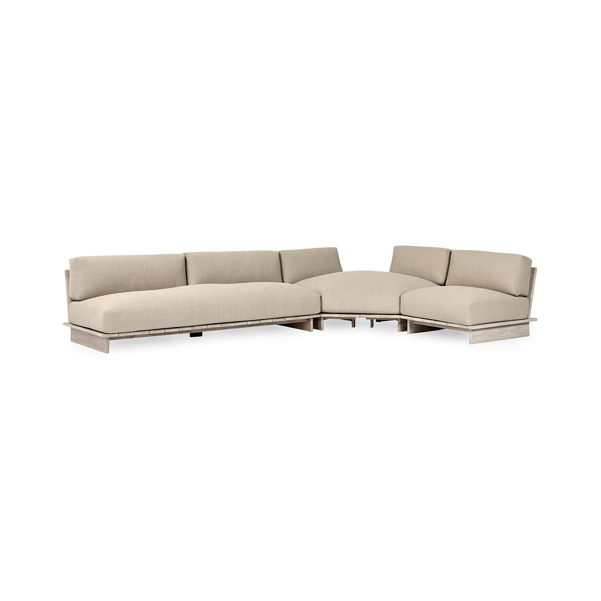 Livia Outdoor 3 Piece Sectional - Taupe