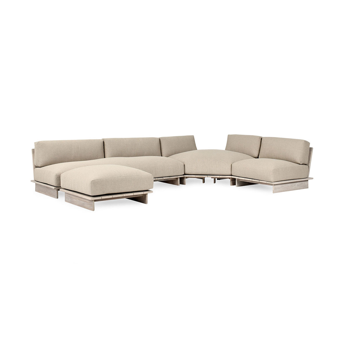 Livia Outdoor 3 Piece Sectional - Taupe