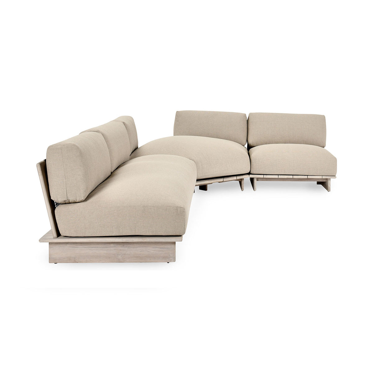 Livia Outdoor 3 Piece Sectional - Taupe