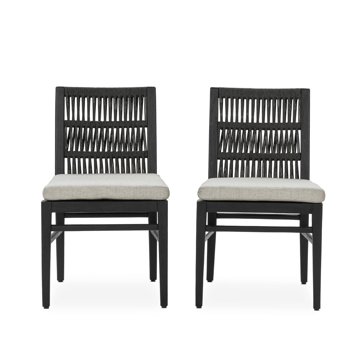 Westville Outdoor Dining Chair Set of 2 - Black