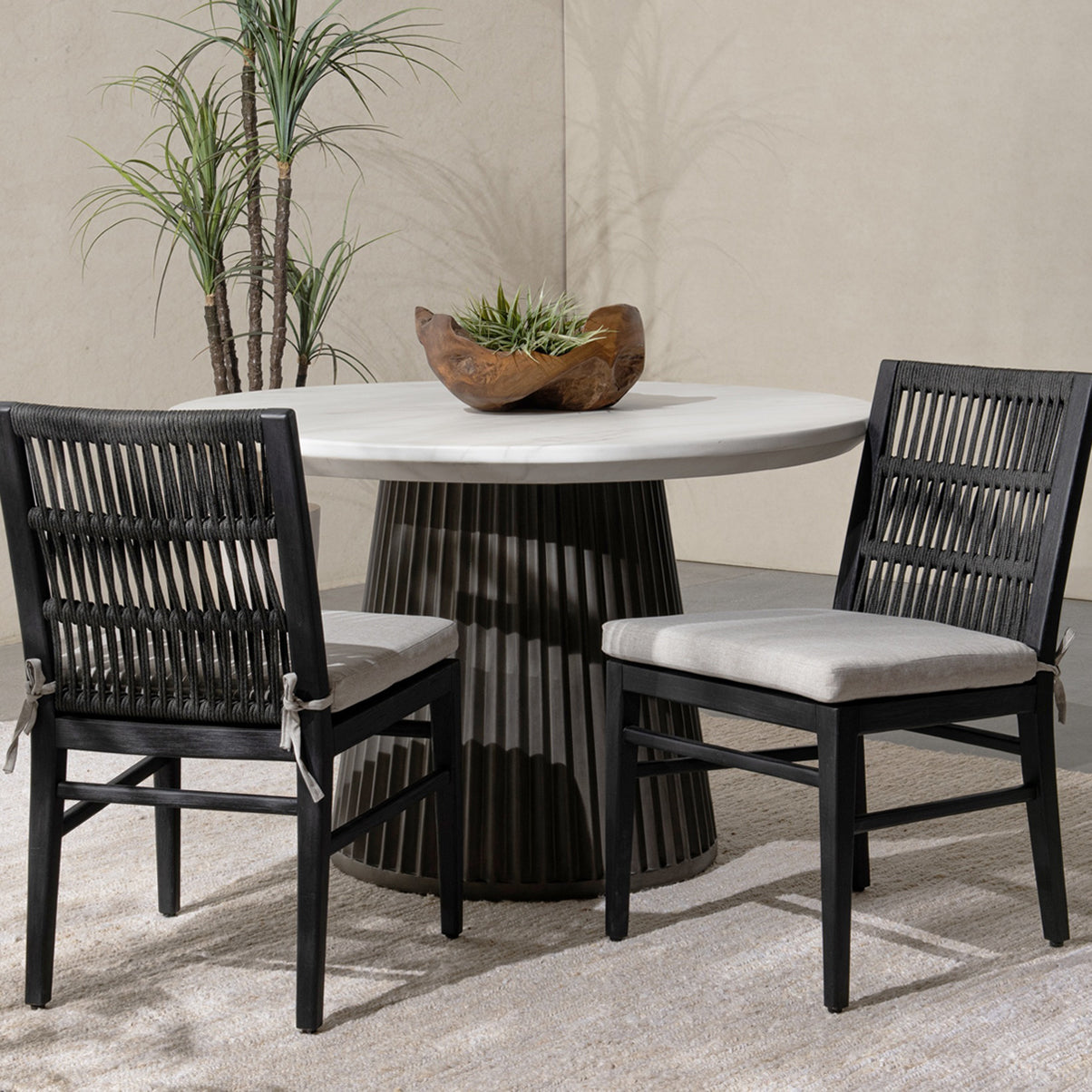Westville Outdoor Dining Chair Set of 2 - Black