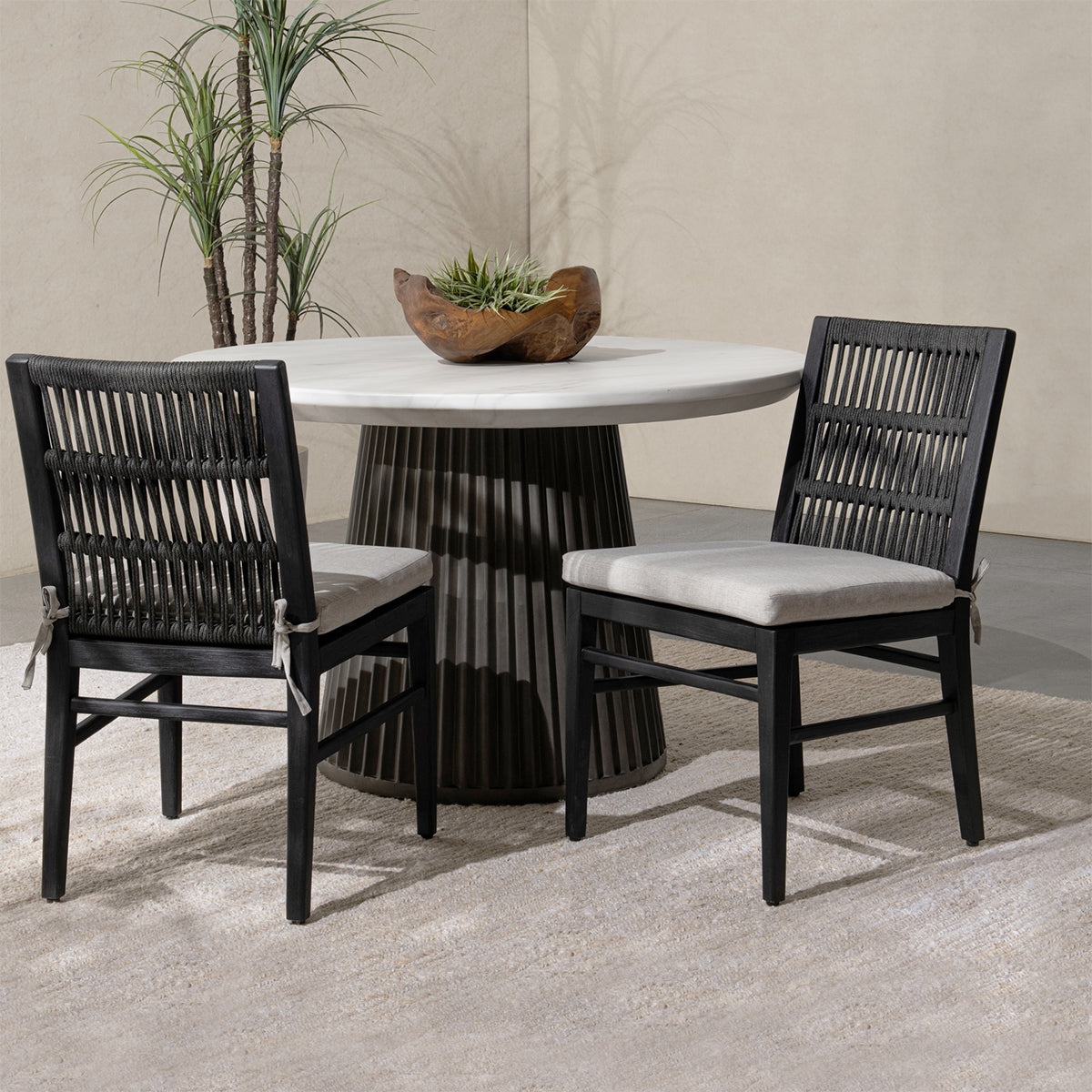 Westville Outdoor Dining Chair Set of 2 - Black