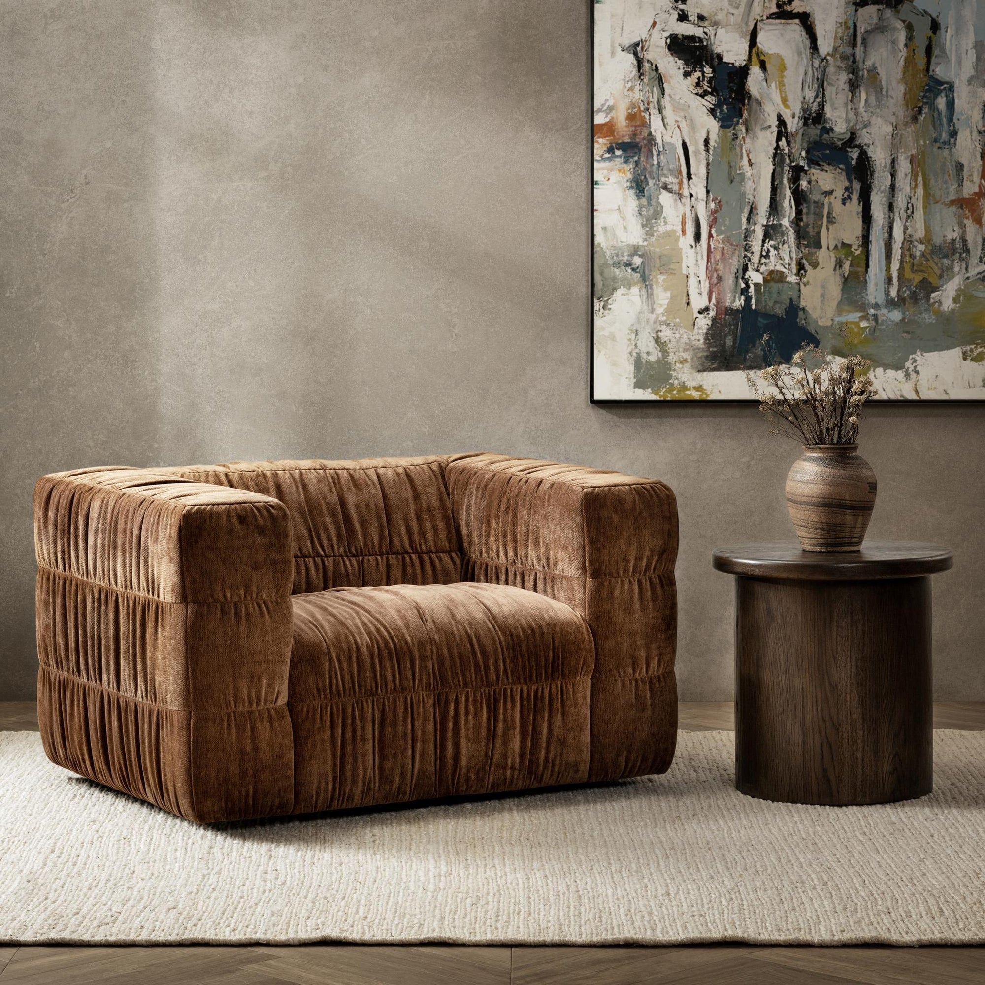 Afeela Upholstered Swivel Chair
