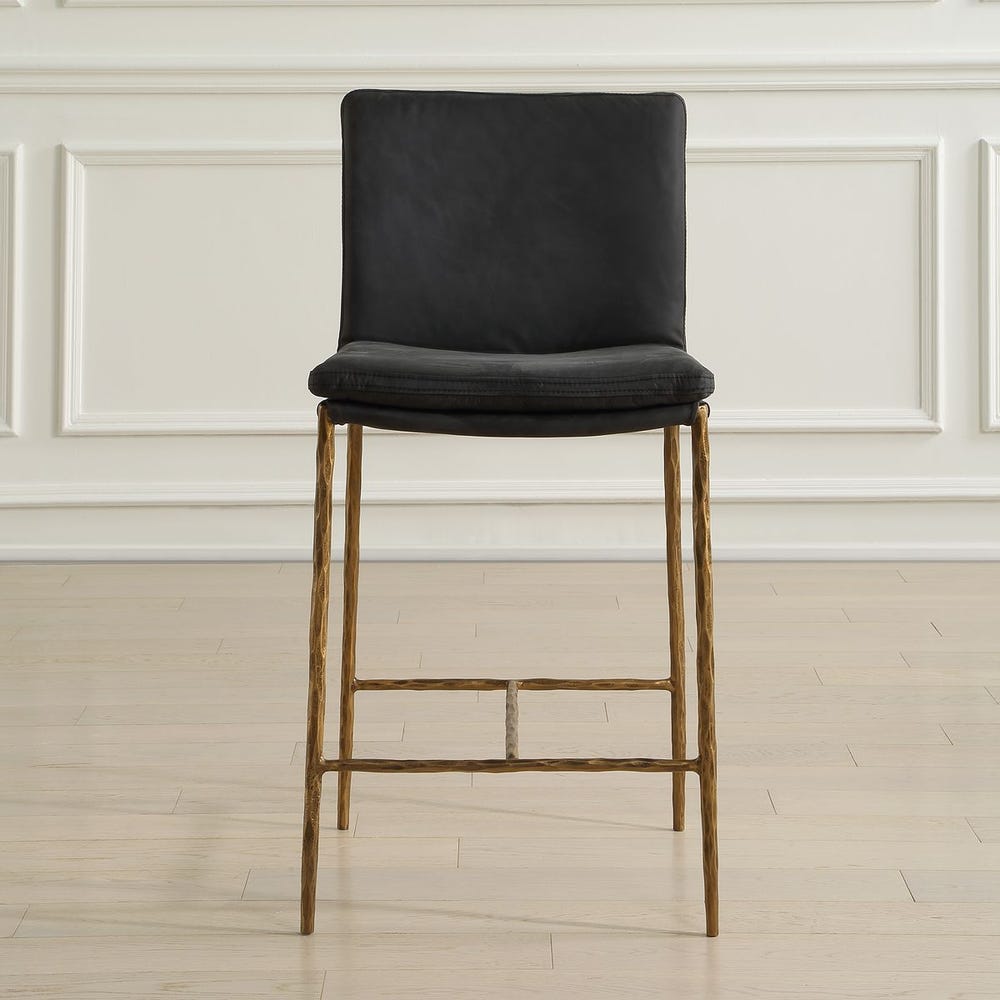 Uttermost Ascend Charcoal Counter Stool