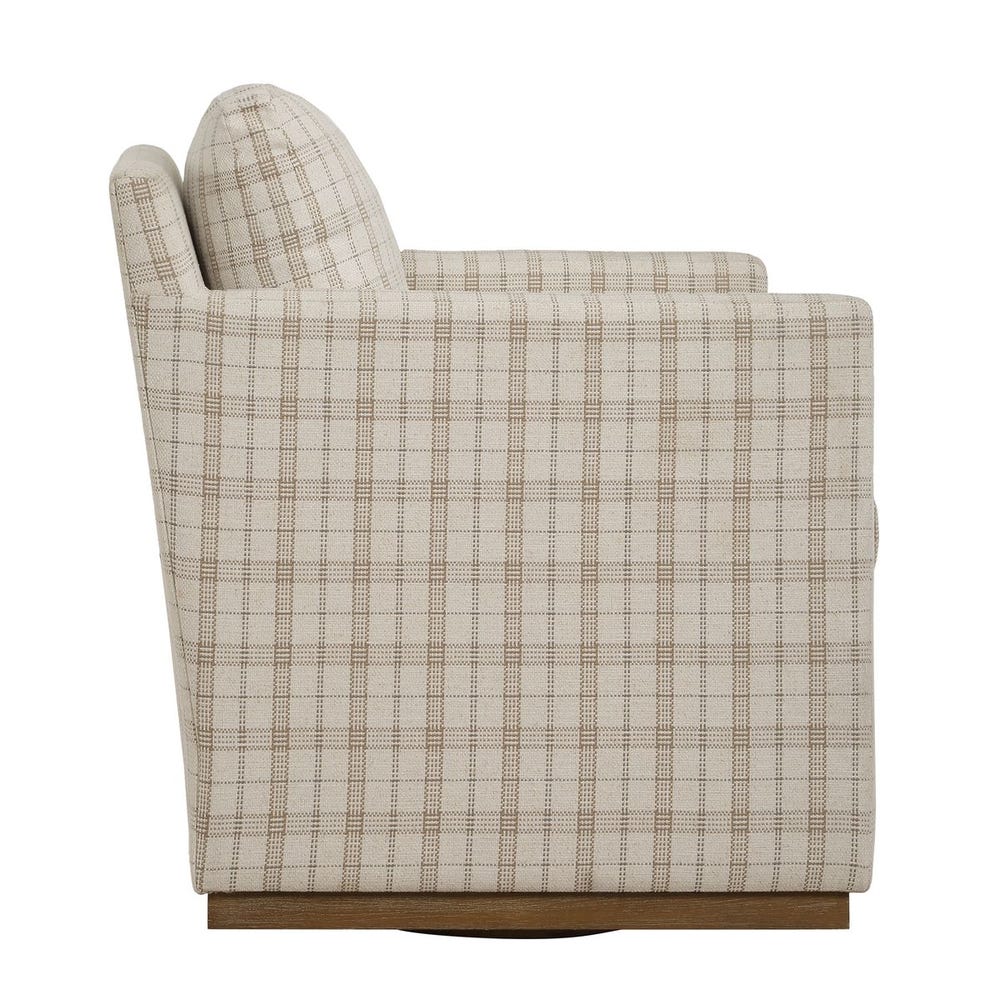 Uttermost Basie Casual Linen Swivel Chair