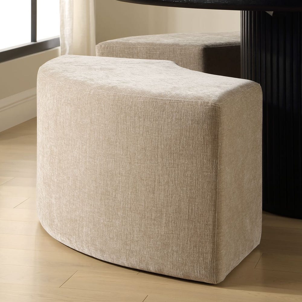 Uttermost Khai Rounded Plush Dining Bench