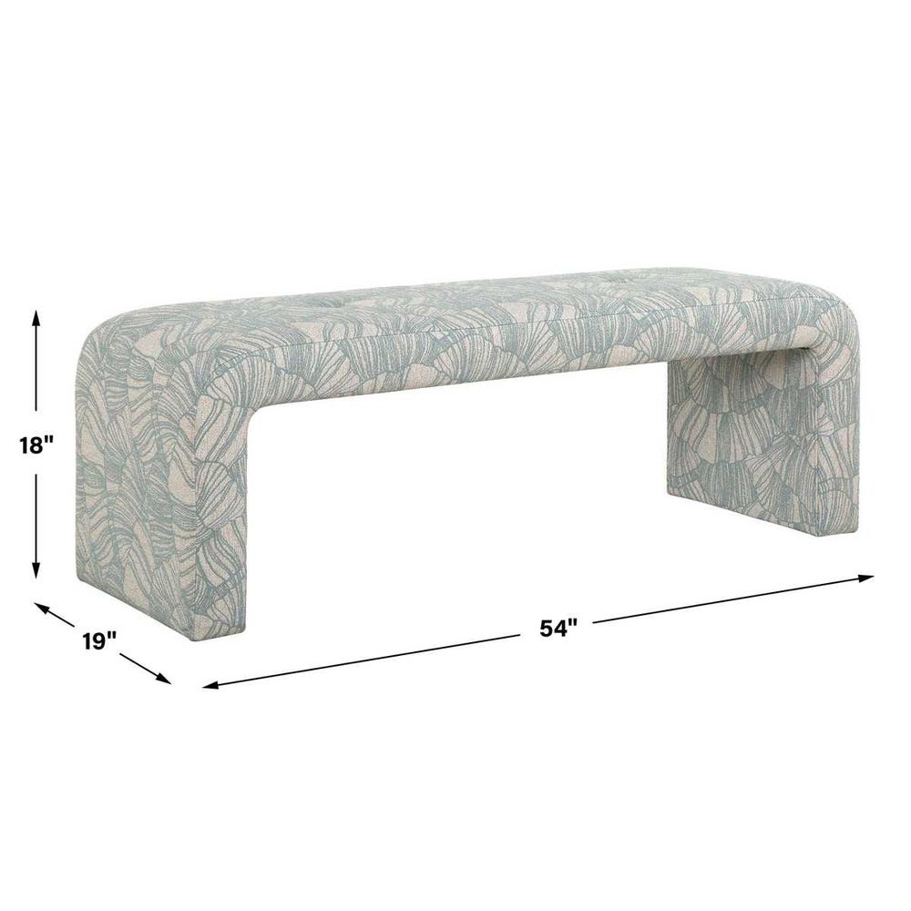 Uttermost Amie Spa Blue Bench