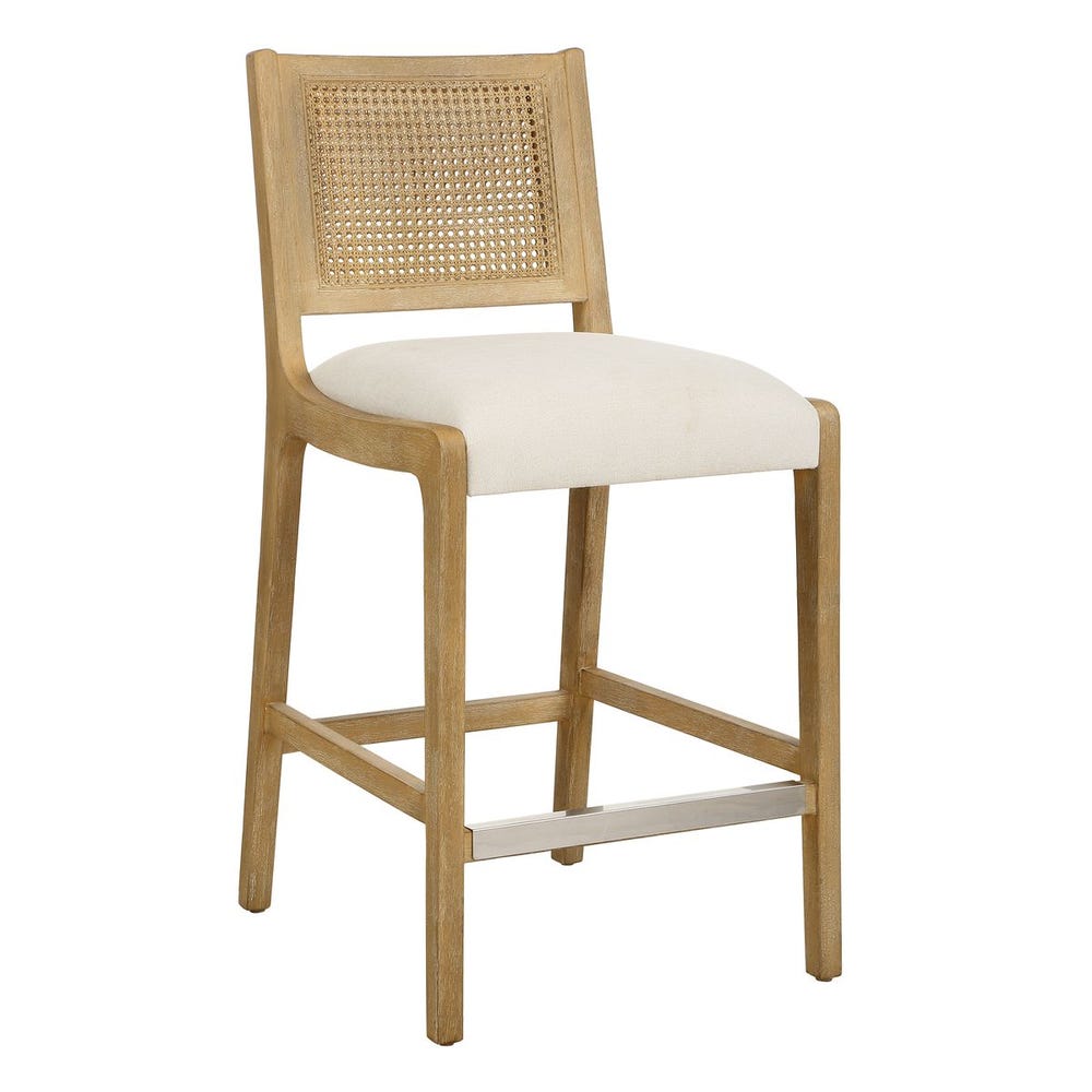 Uttermost Interweave Coastal Rattan Counter Stool