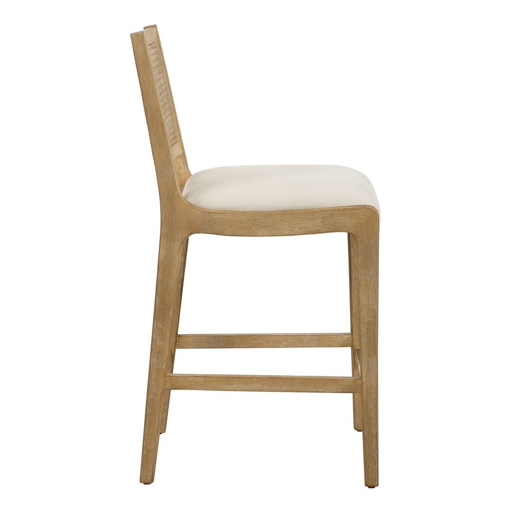 Uttermost Interweave Coastal Rattan Counter Stool